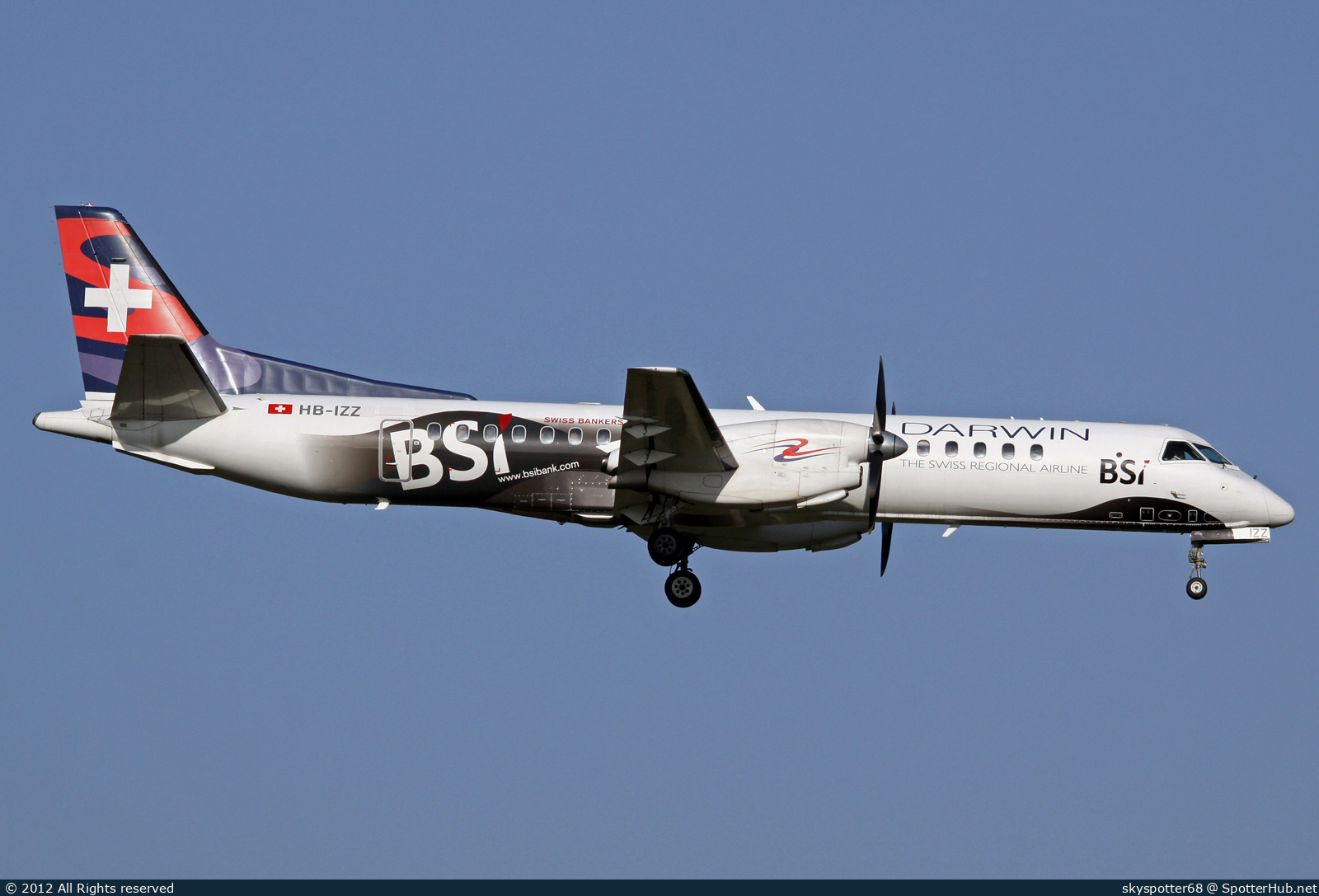 Photo of HB-IZZ - Saab 2000 operated by Darwin Airline