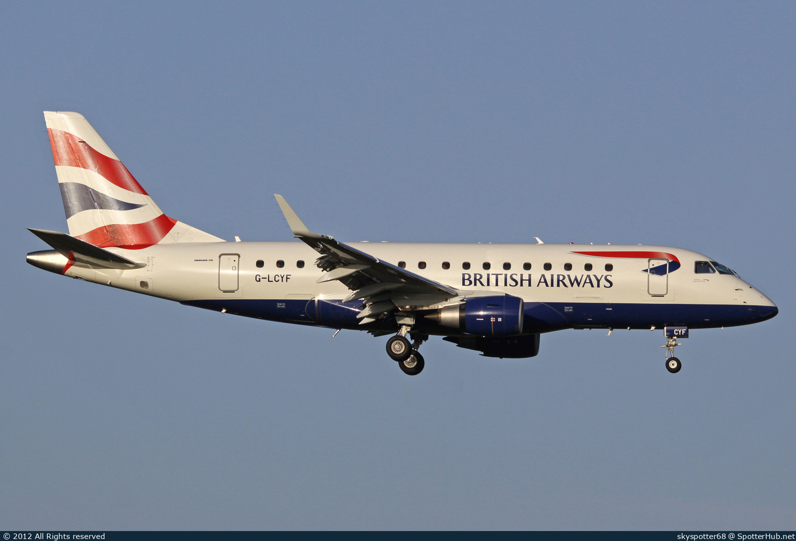 Photo of G-LCYF - Embraer ERJ-170STD operated by BA CityFlyer
