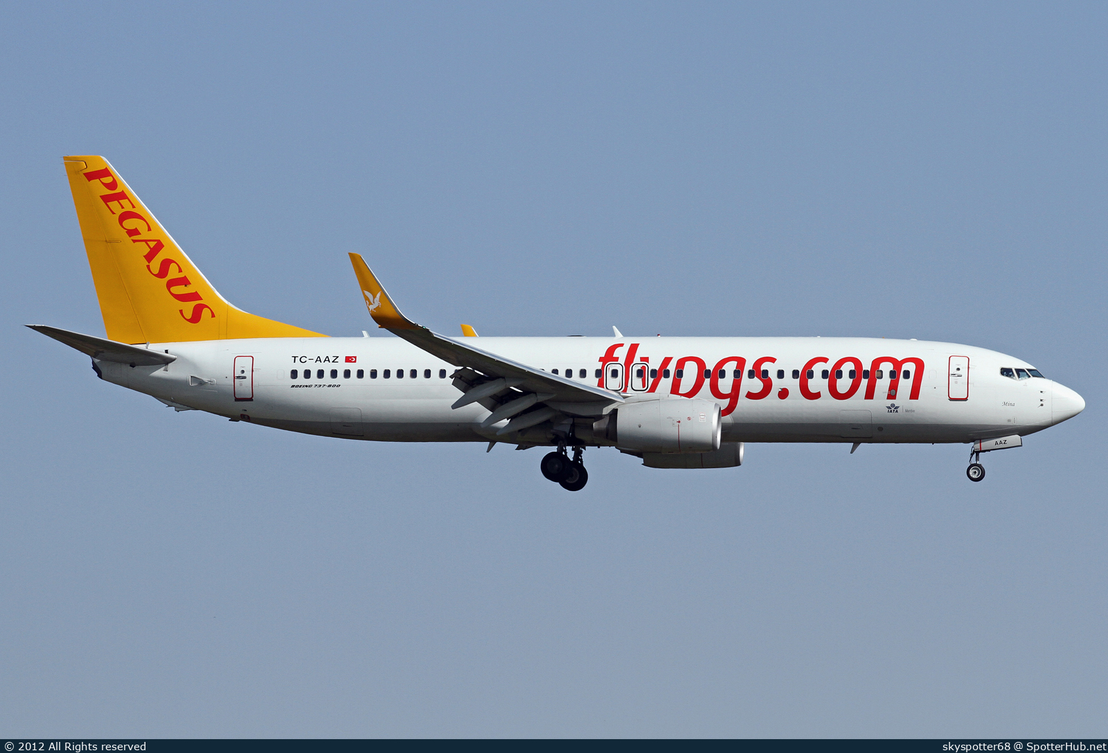 Photo of TC-AAZ - Boeing 737-82R operated by Pegasus Airlines