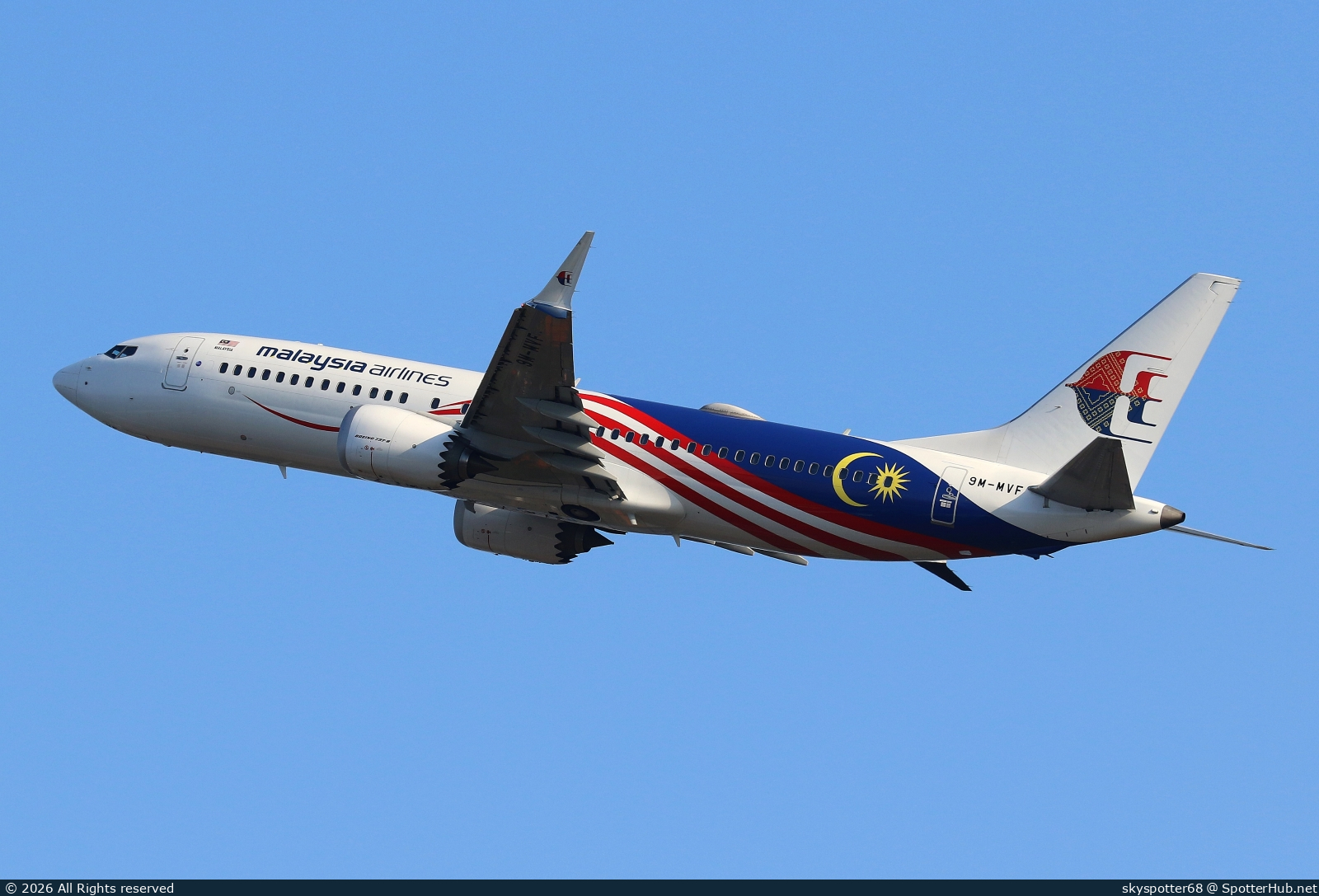 Photo of 9M-MVF - Boeing 737 MAX 8 operated by Malaysia Airlines