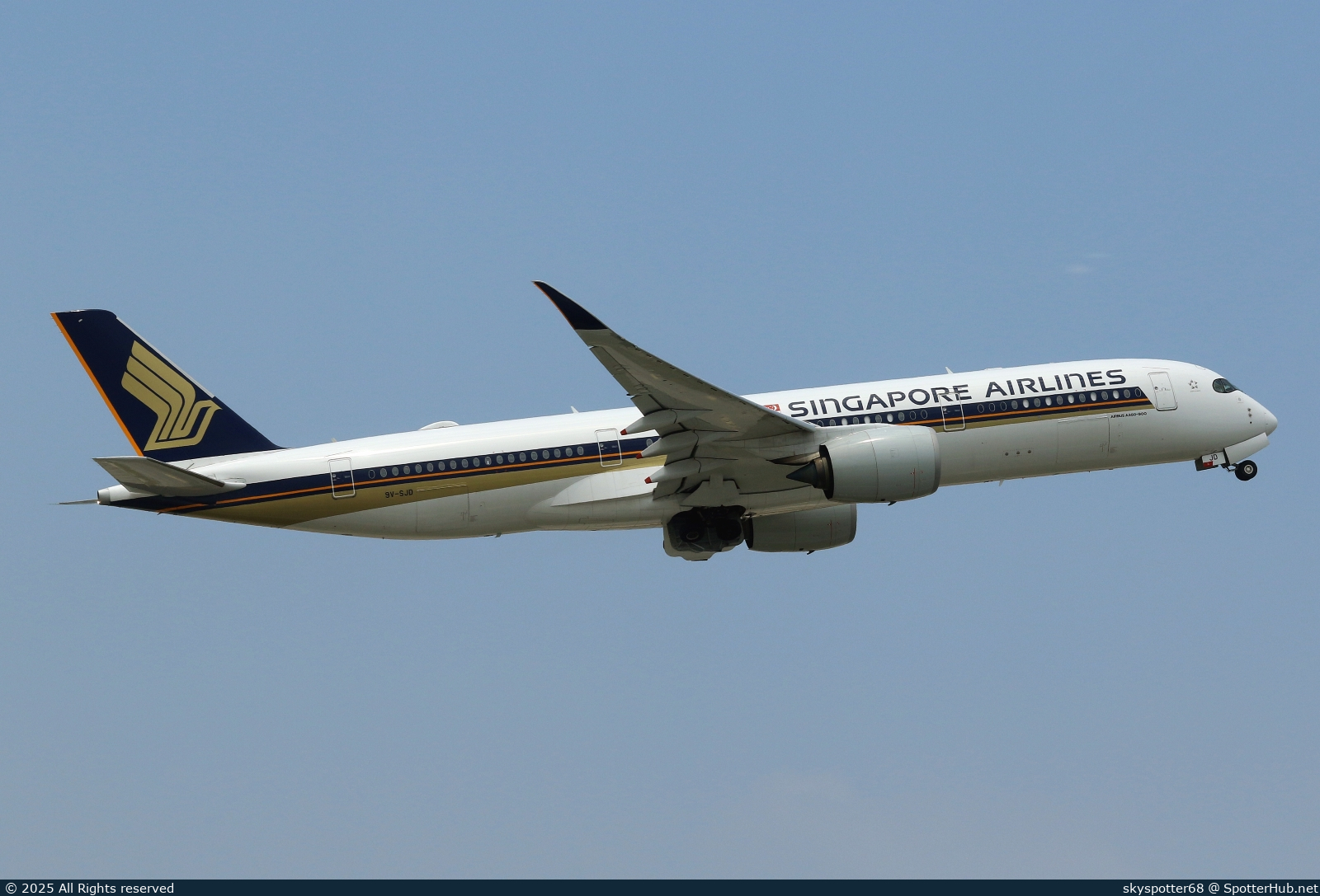 Photo of 9V-SJD - Airbus A350-941 operated by Singapore Airlines