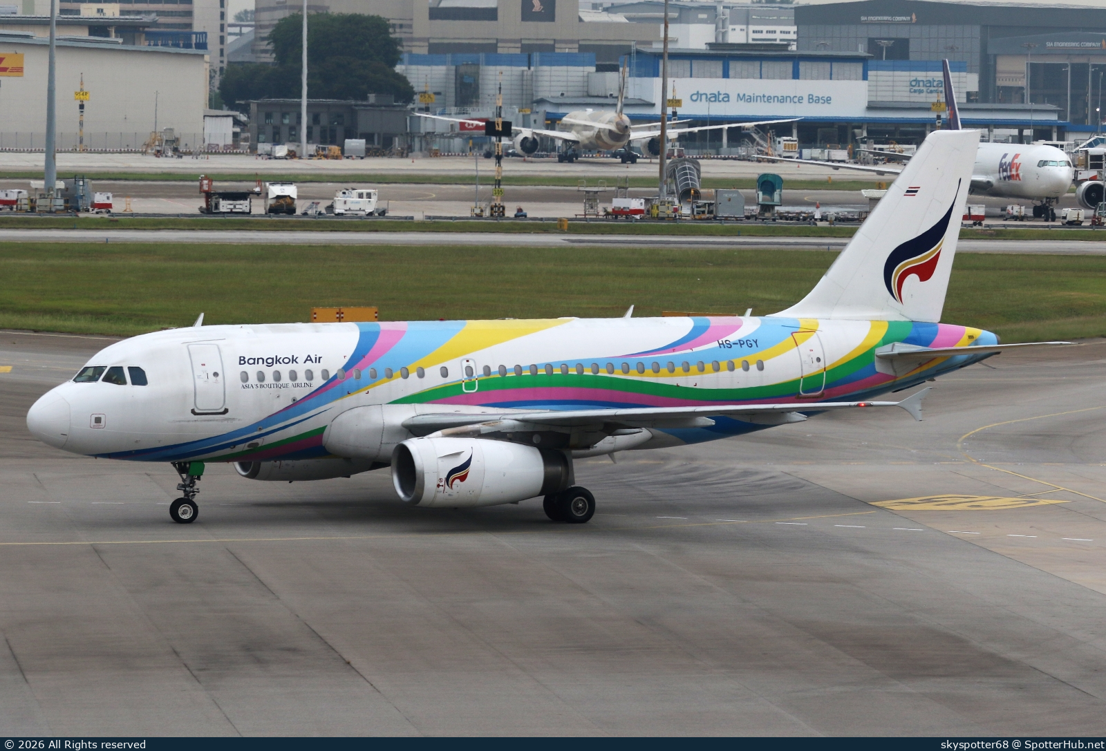 Photo of HS-PGY - Airbus A319-132 operated by Bangkok Airways