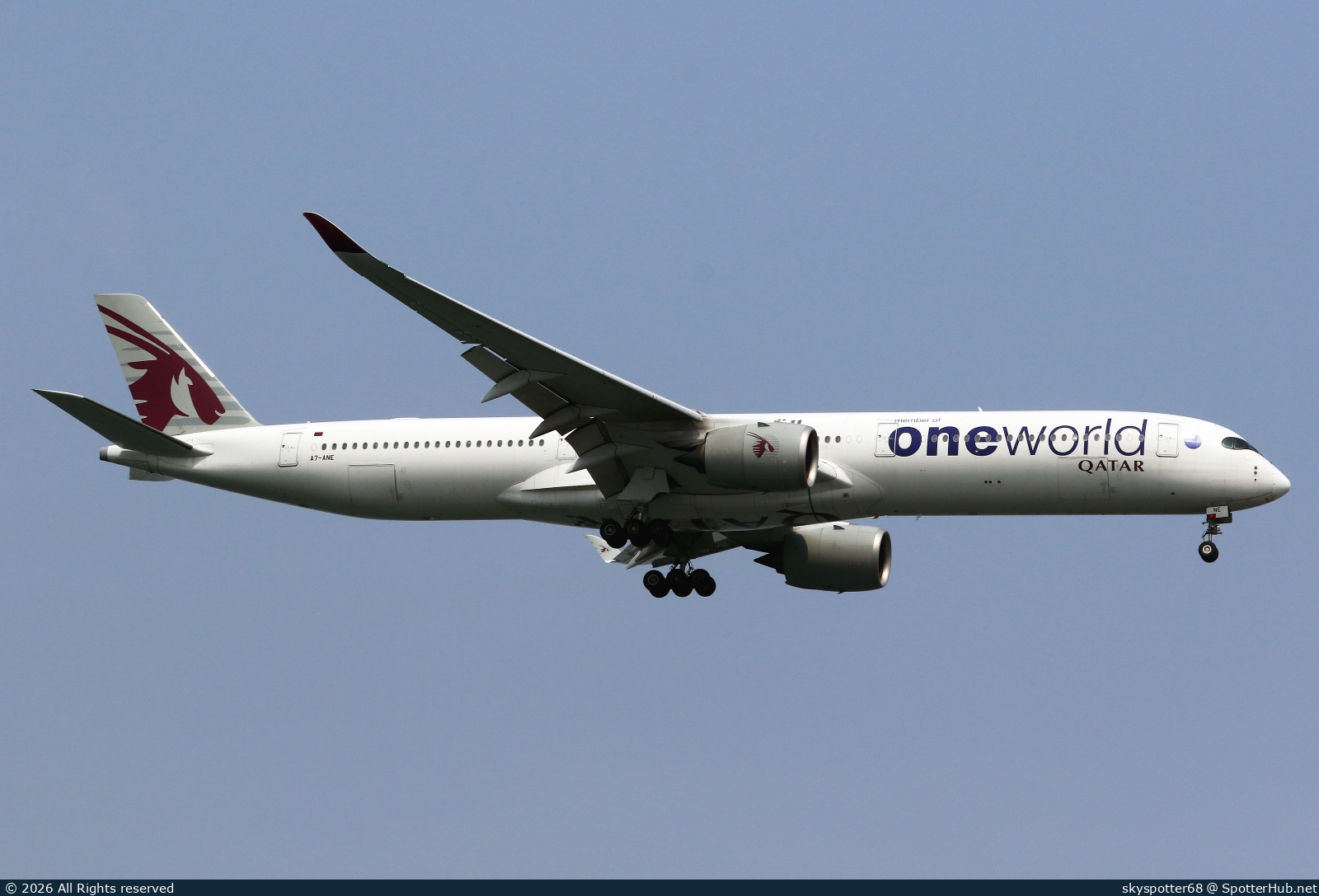 Photo of A7-ANE - Airbus A350-1041 operated by Qatar Airways