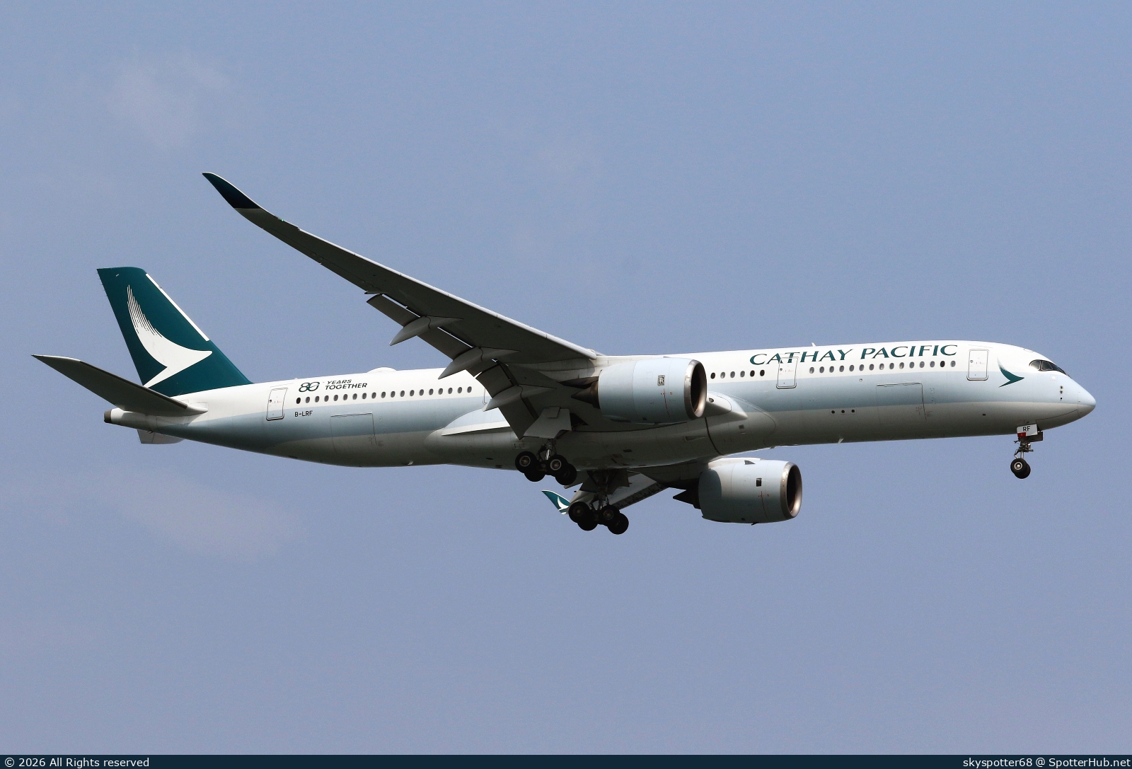 Photo of B-LRF - Airbus A350-941 operated by Cathay Pacific Airways