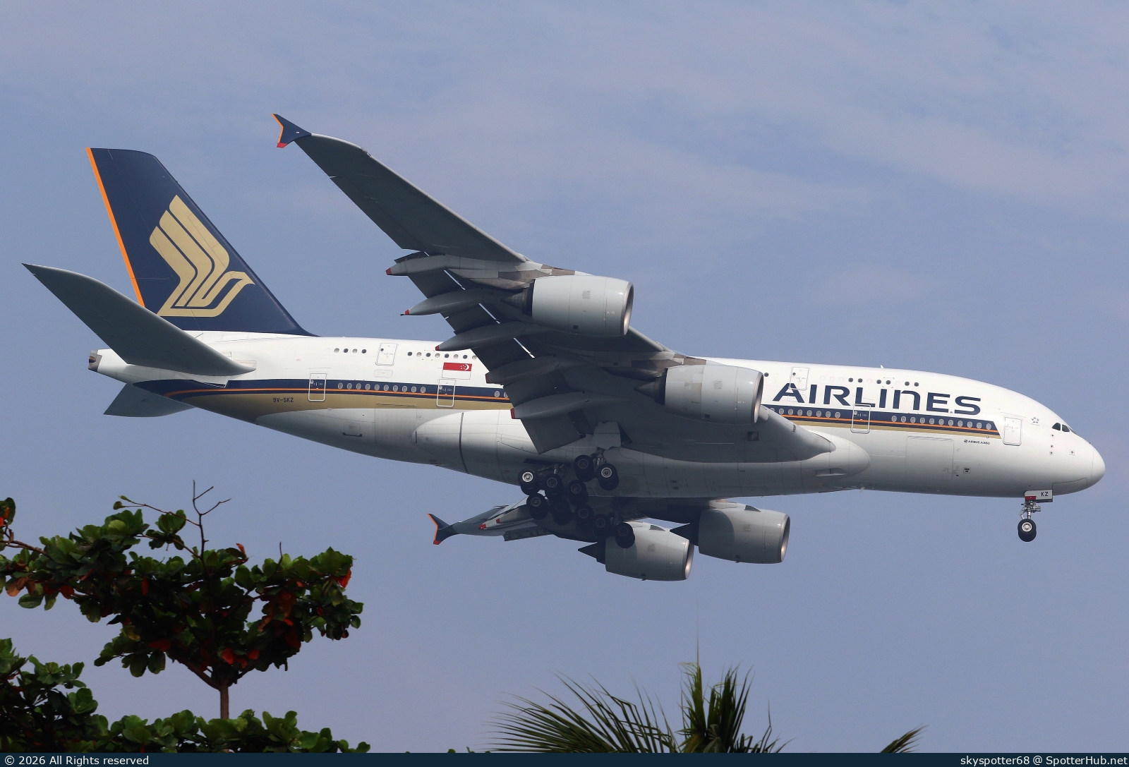 Photo of 9V-SKZ - Airbus A380-841 operated by Singapore Airlines