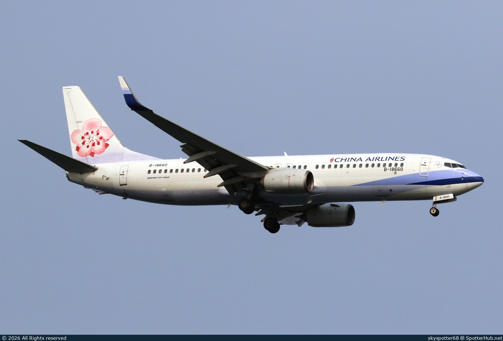 Photo of B-18660 - Boeing 737-8SH operated by China Airlines