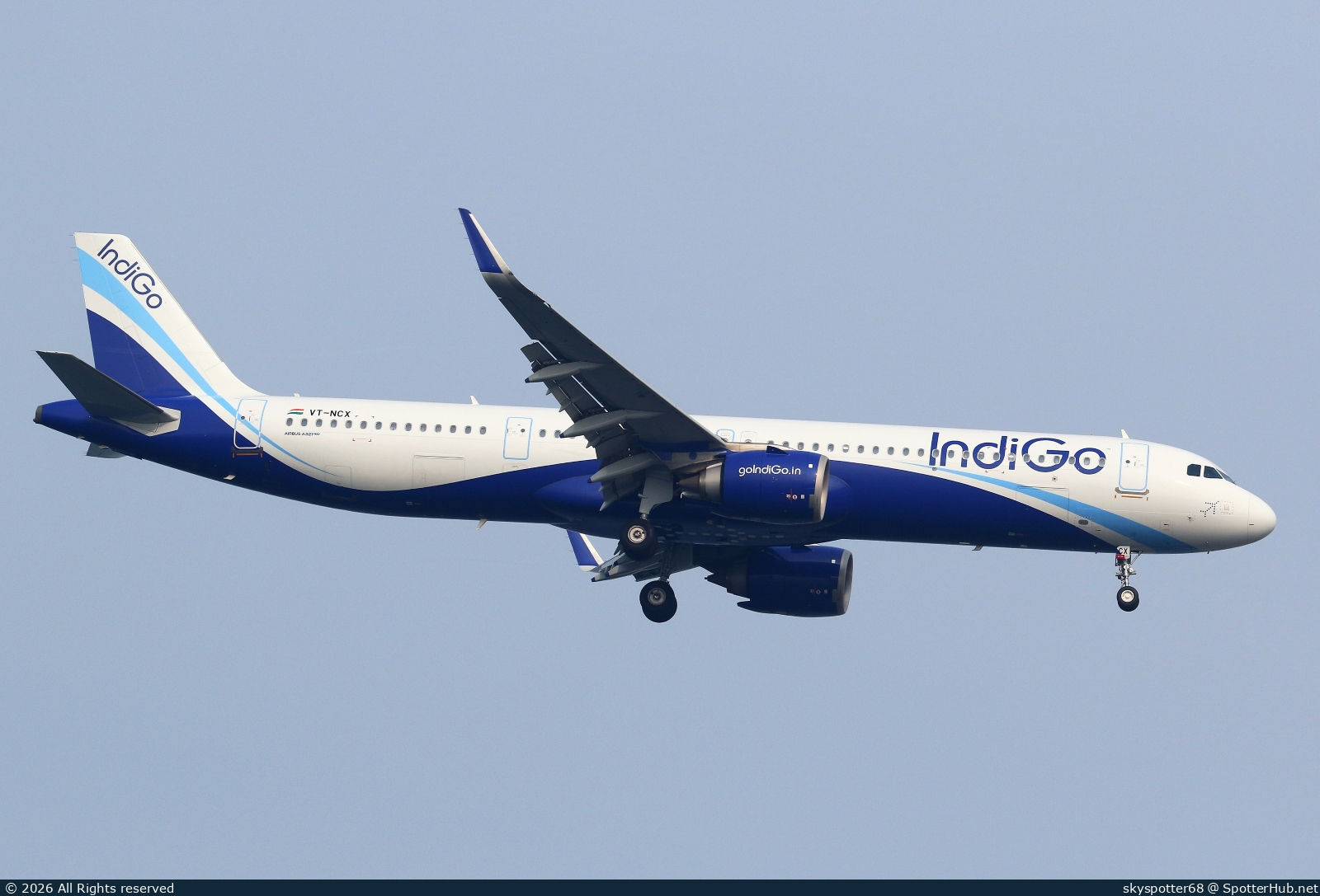 Photo of VT-NCX - Airbus A321-252NX operated by IndiGo
