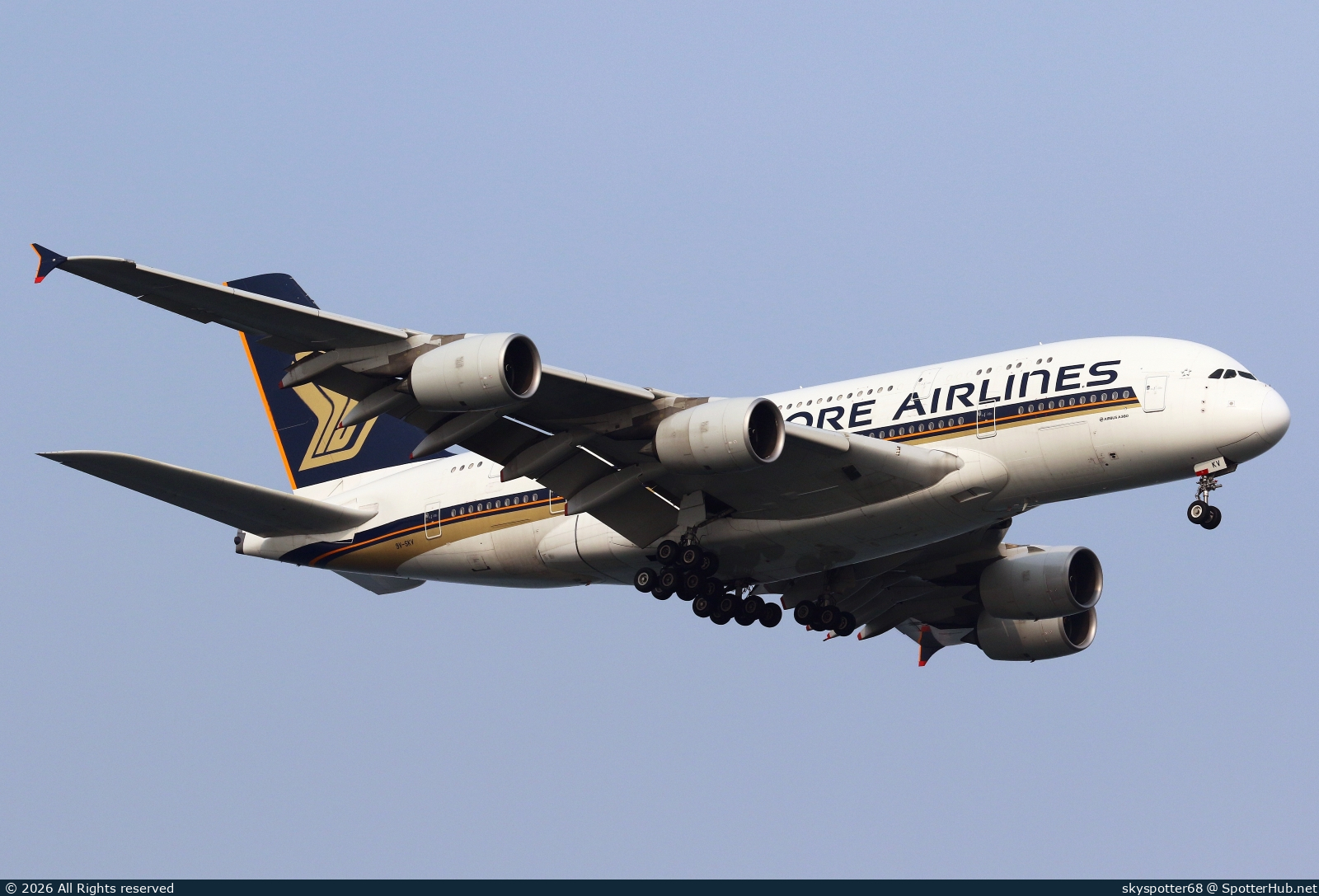 Photo of 9V-SKV - Airbus A380-841 operated by Singapore Airlines