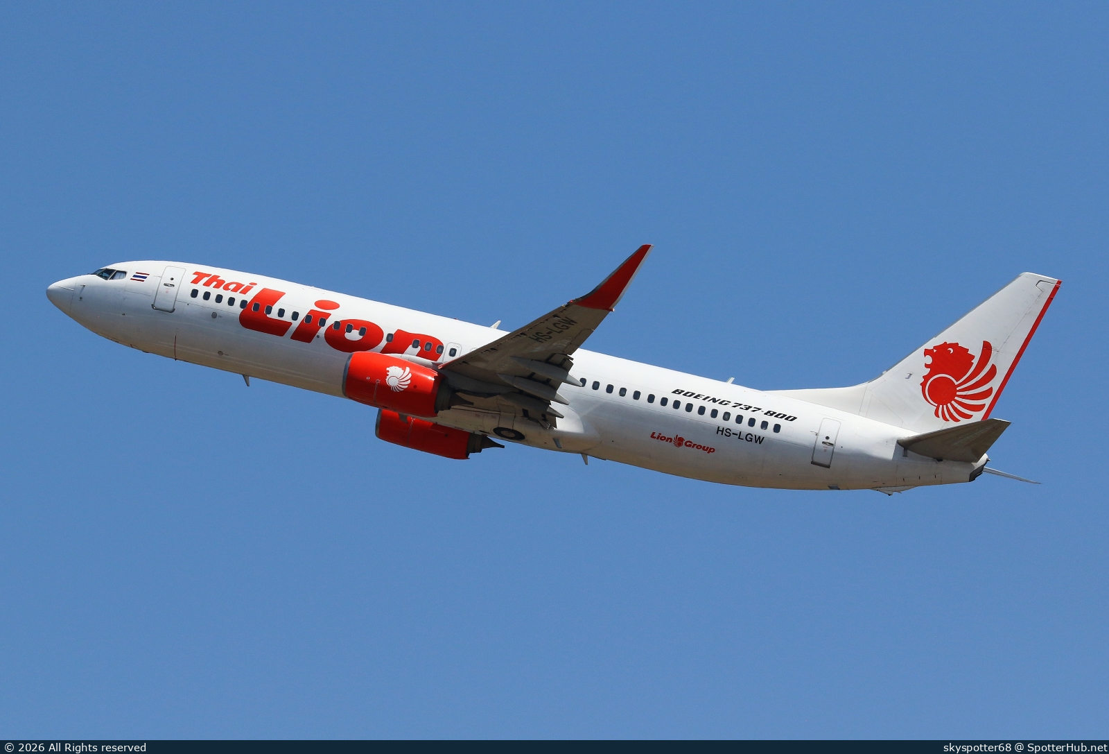 Photo of HS-LGW - Boeing 737-8GP operated by Thai Lion Air