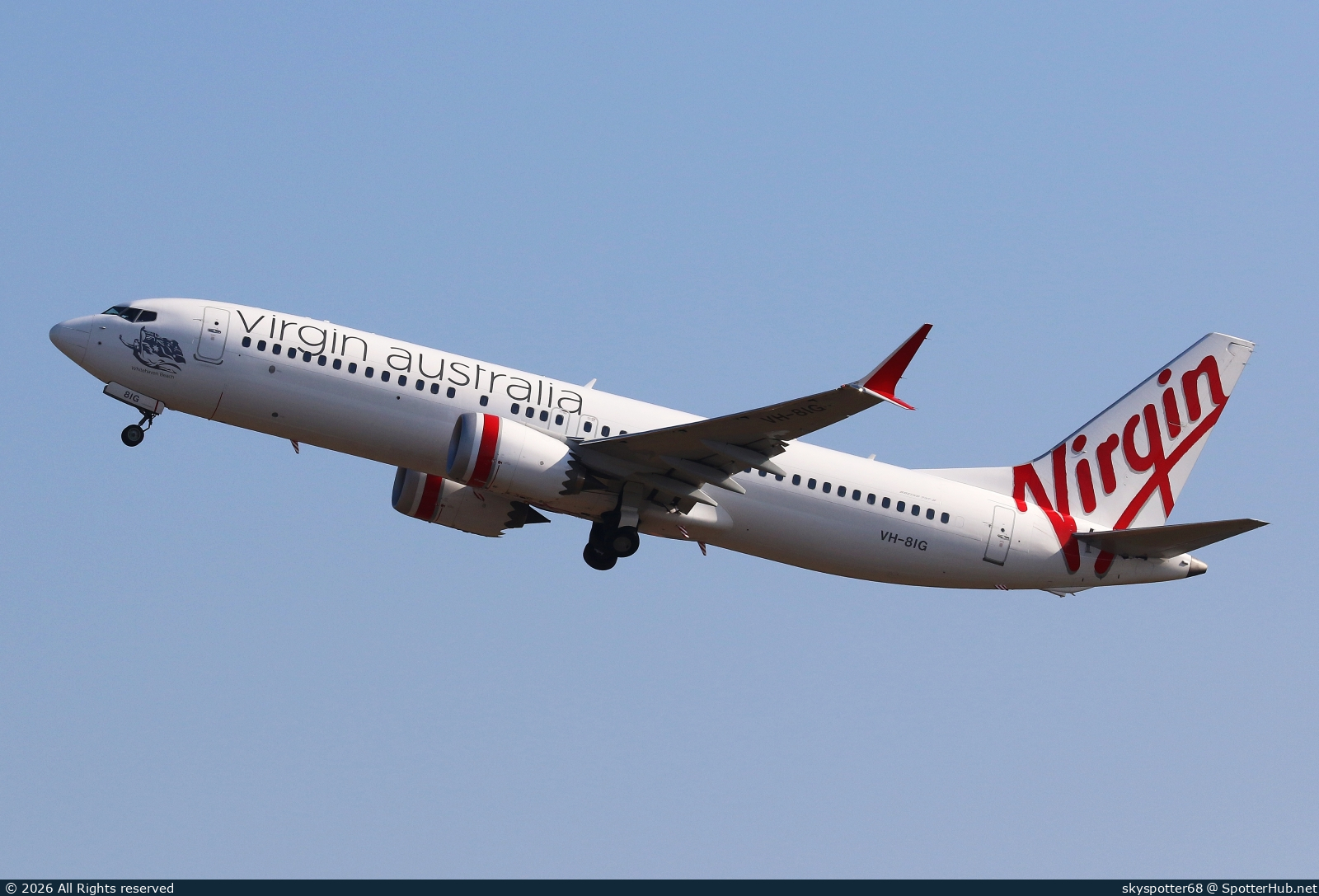 Photo of VH-8IG - Boeing 737 MAX 8 operated by Virgin Australia Airlines