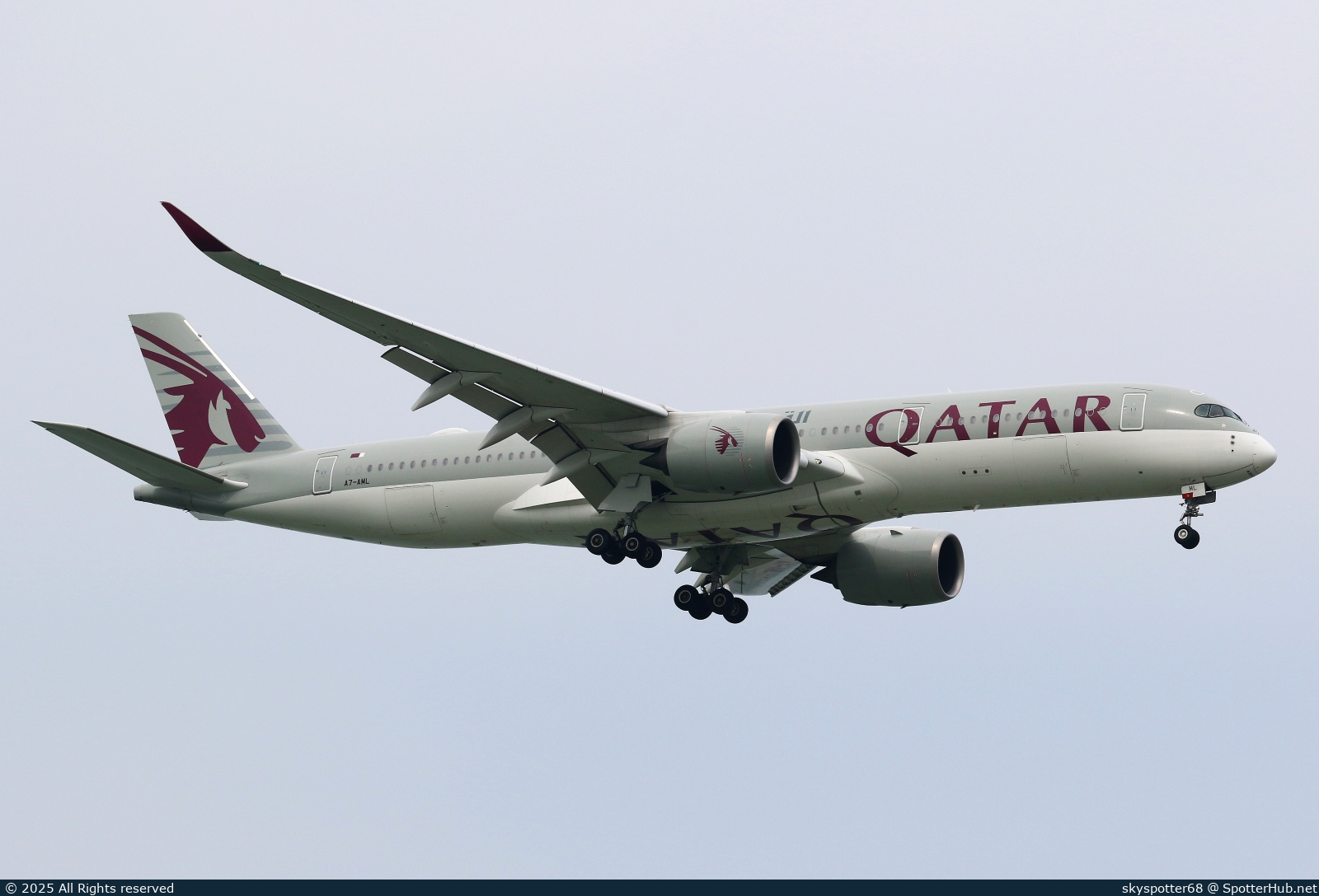 Photo of A7-AML - Airbus A350-941 operated by Qatar Airways