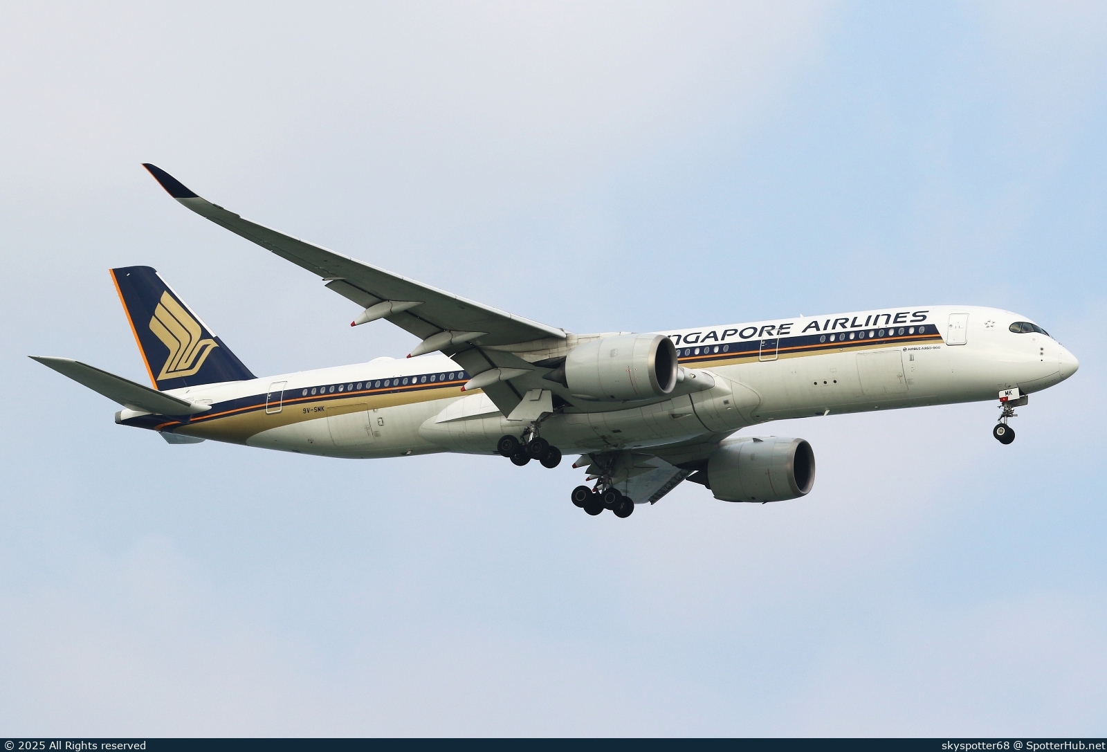 Photo of 9V-SMK - Airbus A350-941 operated by Singapore Airlines