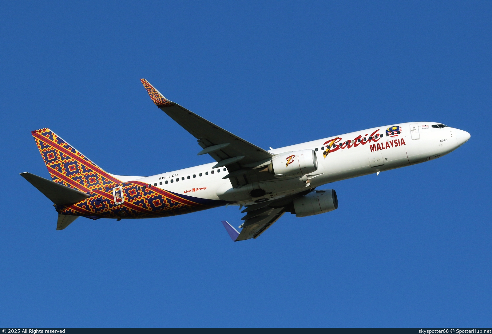 Photo of 9M-LDD - Boeing 737-8GP operated by Batik Air Malaysia
