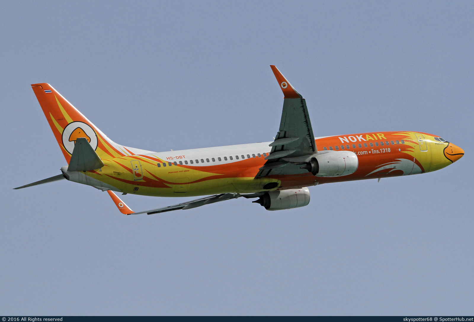 Photo of HS-DBT - Boeing 737-88L operated by Nok Air