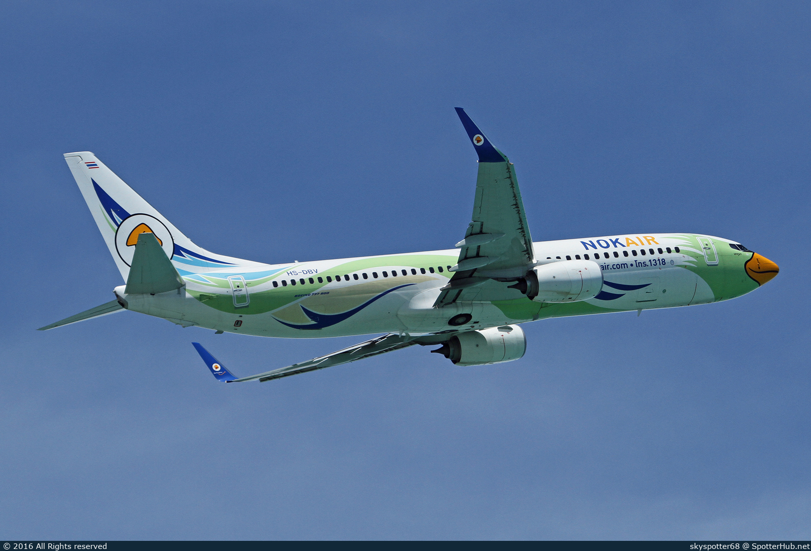 Photo of HS-DBV - Boeing 737-88L operated by Nok Air