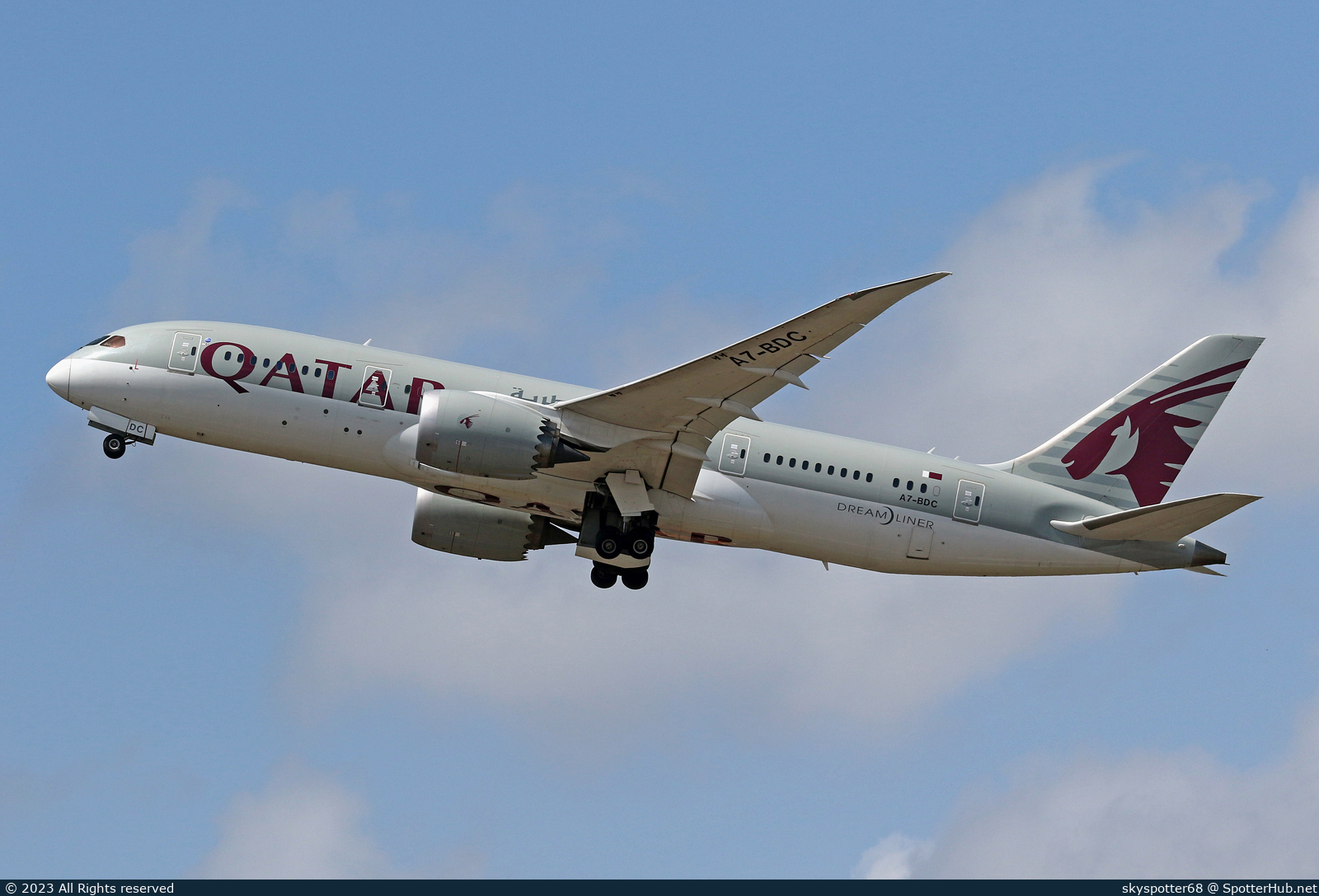 Photo of A7-BDC - Boeing 787-8 Dreamliner operated by Qatar Airways