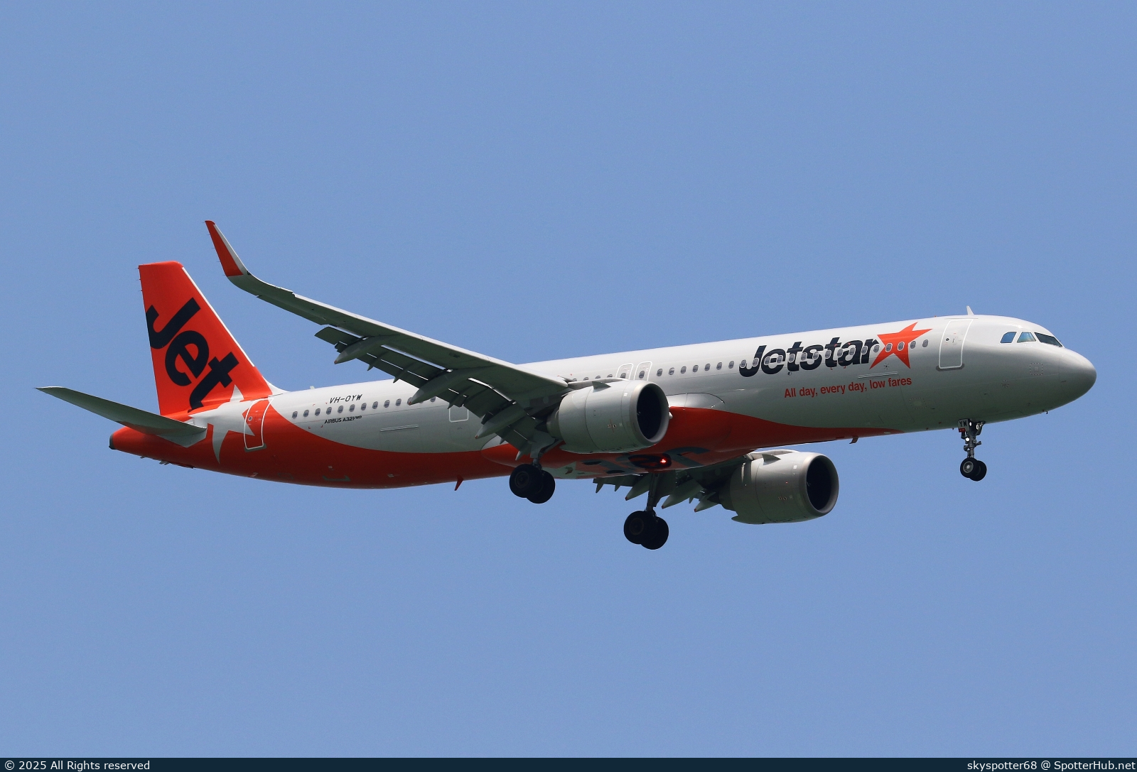 Photo of VH-OYW - Airbus A321-251NX operated by Jetstar Airways
