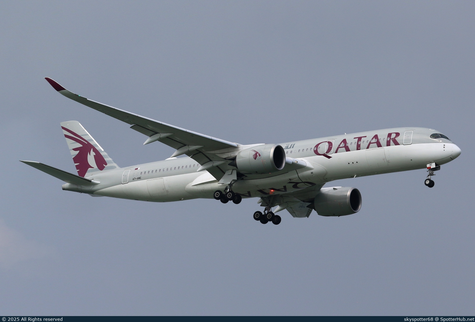 Photo of A7-AME - Airbus A350-941 operated by Qatar Airways