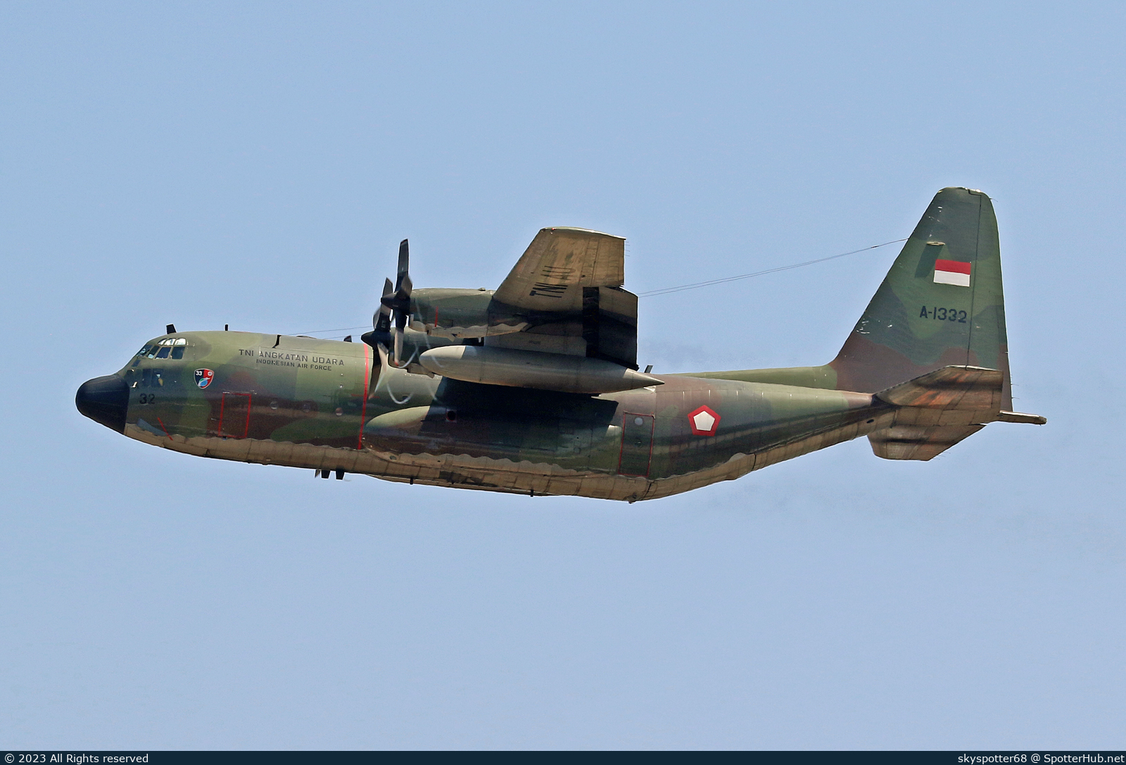 Photo of A-1332 - Lockheed C-130H Hercules operated by Indonesian Air Force