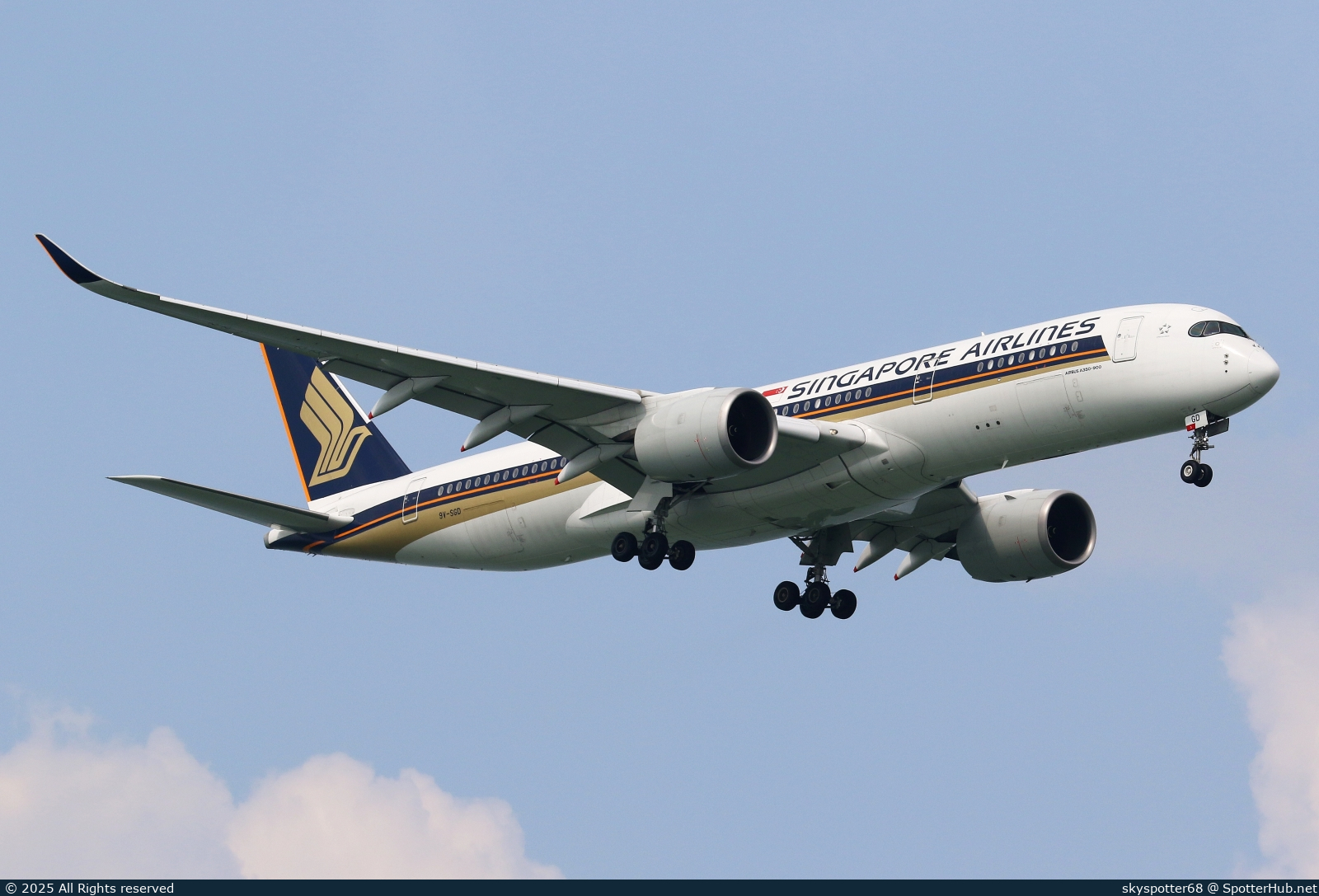 Photo of 9V-SGD - Airbus A350-941 operated by Singapore Airlines