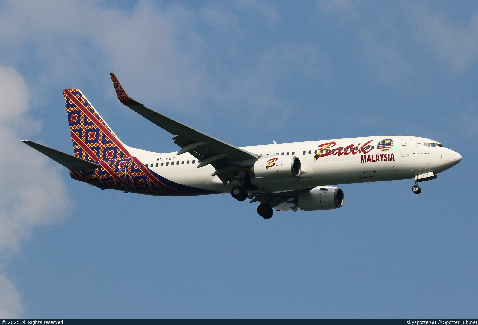 Photo of 9M-LCZ - Boeing 737-8U3 operated by Batik Air Malaysia