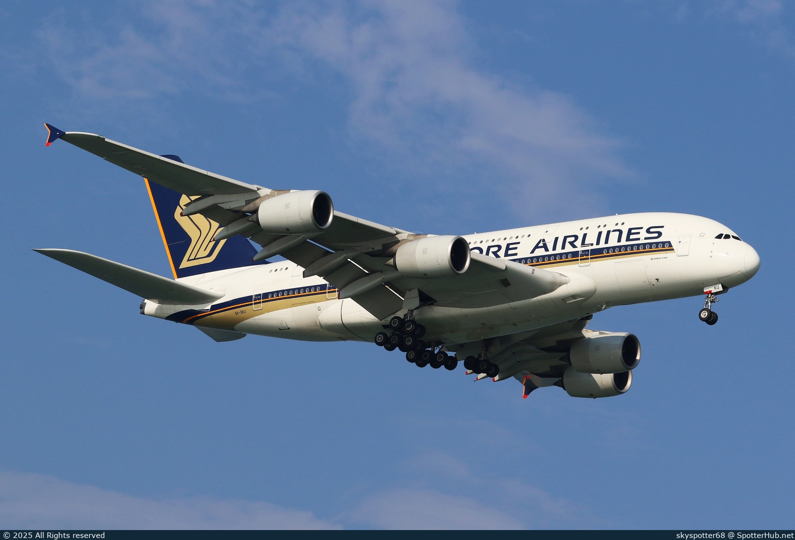 Photo of 9V-SKU - Airbus A380-841 operated by Singapore Airlines