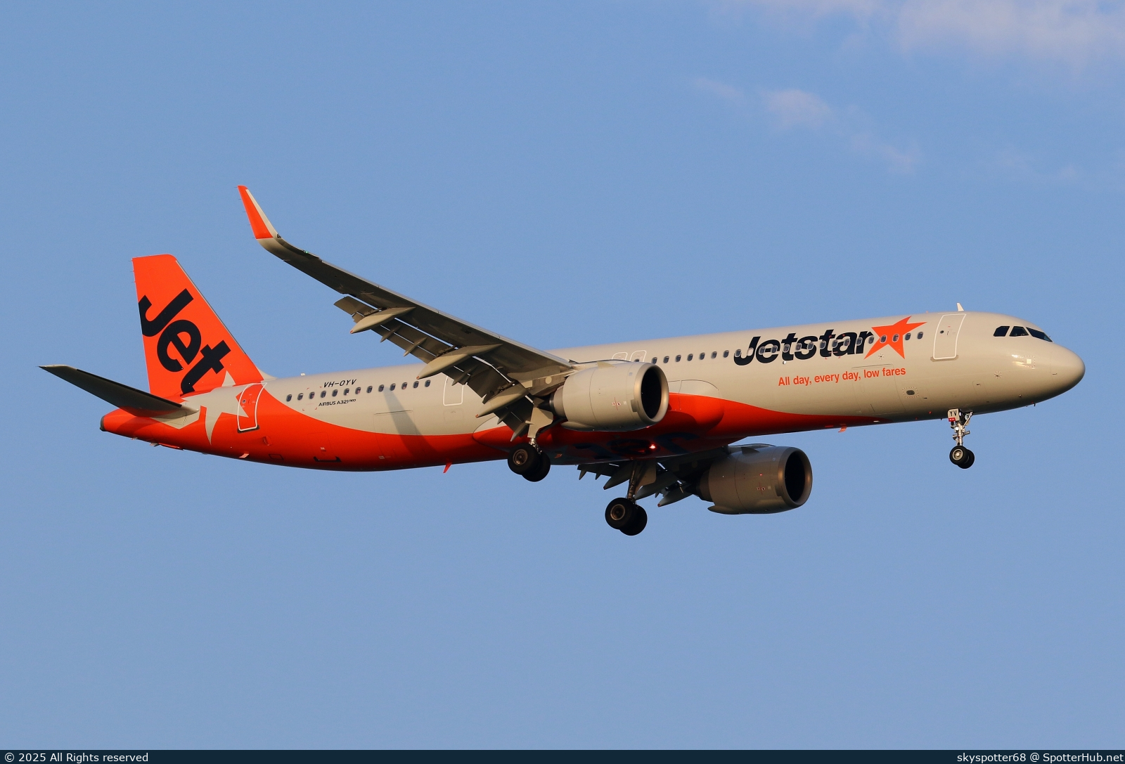 Photo of VH-OYV - Airbus A321-251NX operated by Jetstar Airways