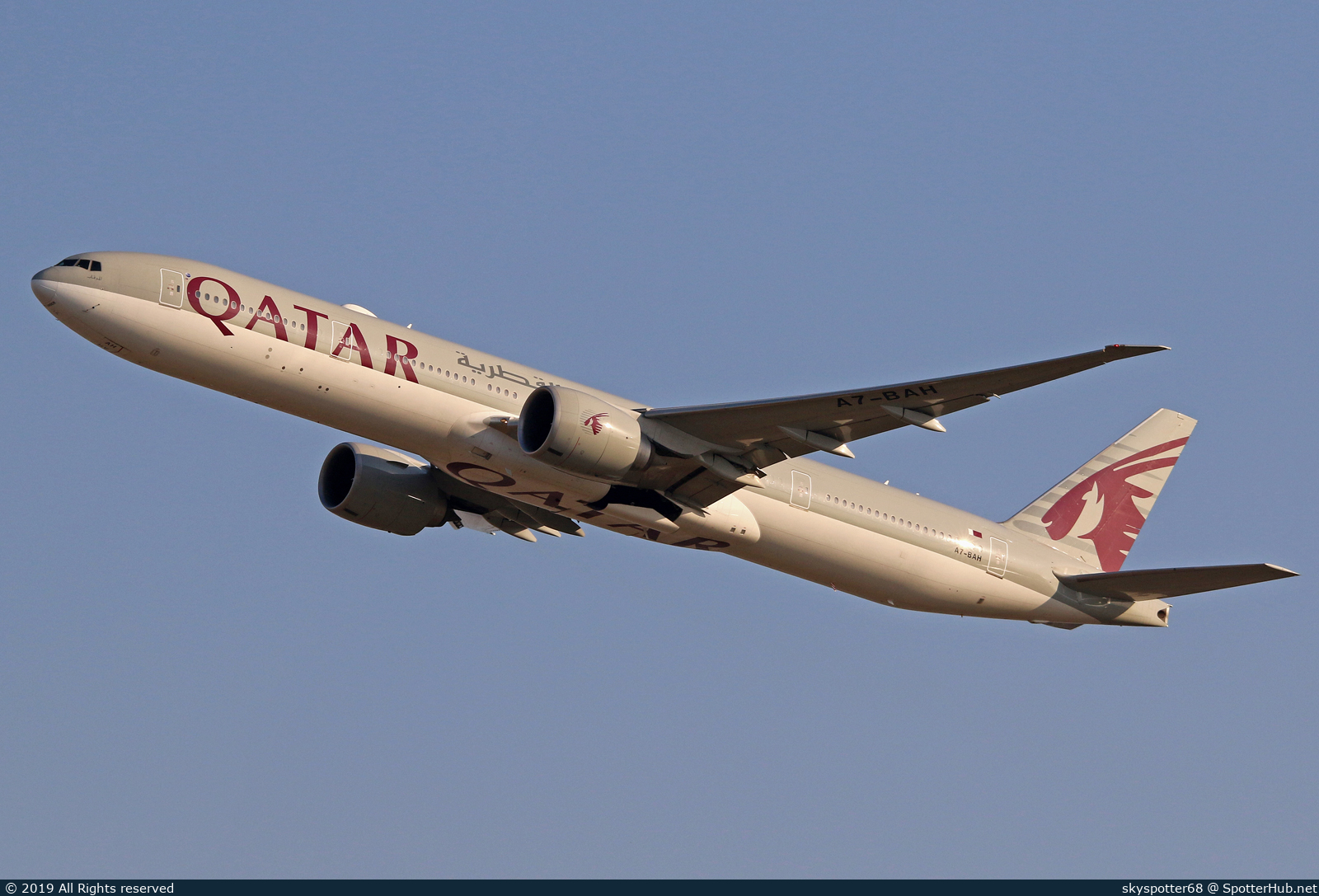 Photo of A7-BAH - Boeing 777-3DZ(ER) operated by Qatar Airways
