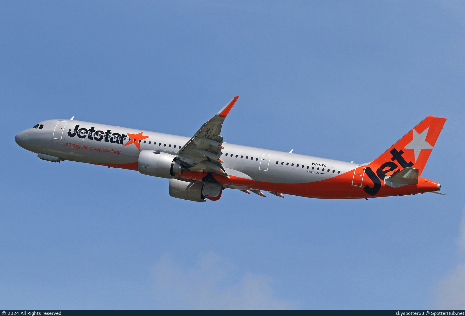 Photo of VH-OYC - Airbus A321-251NX operated by Jetstar Airways