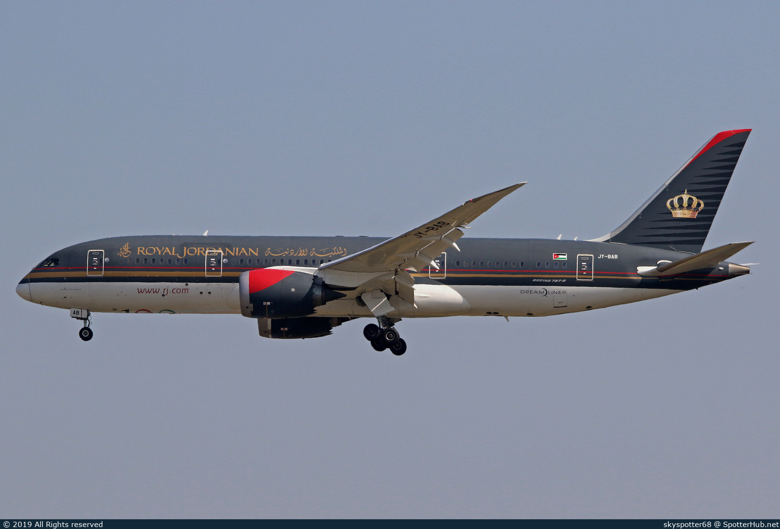 Photo of JY-BAB - Boeing 787-8 Dreamliner operated by Royal Jordanian Airlines
