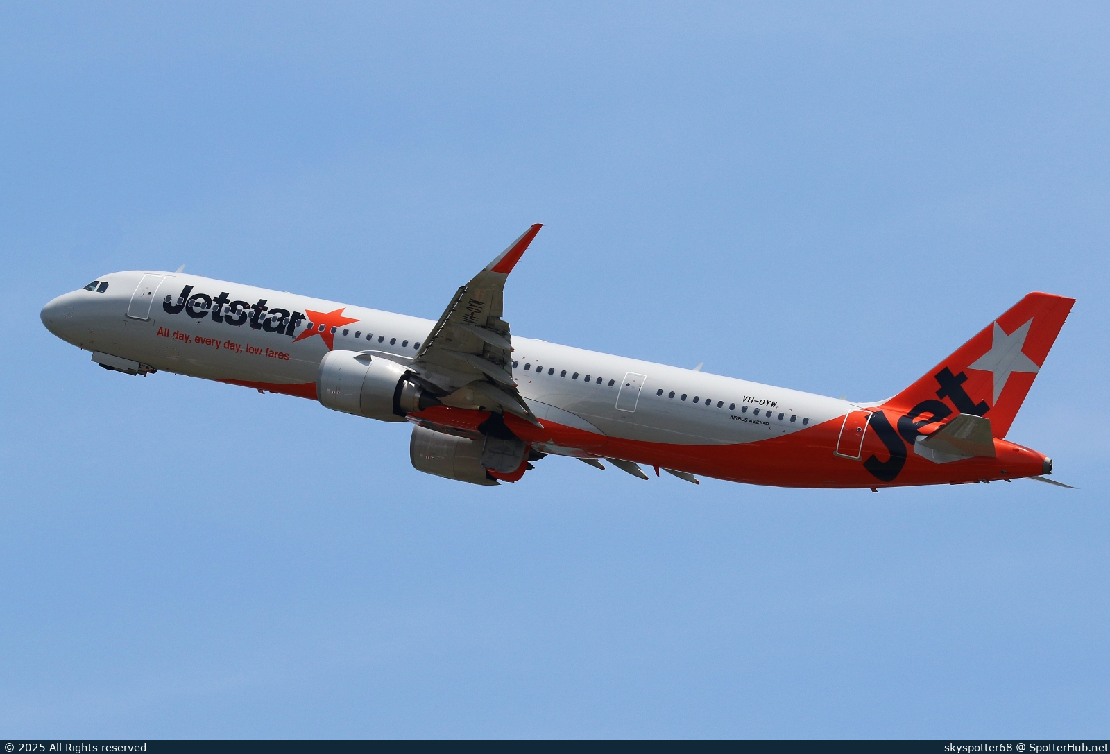 Photo of VH-OYW - Airbus A321-251NX operated by Jetstar Airways