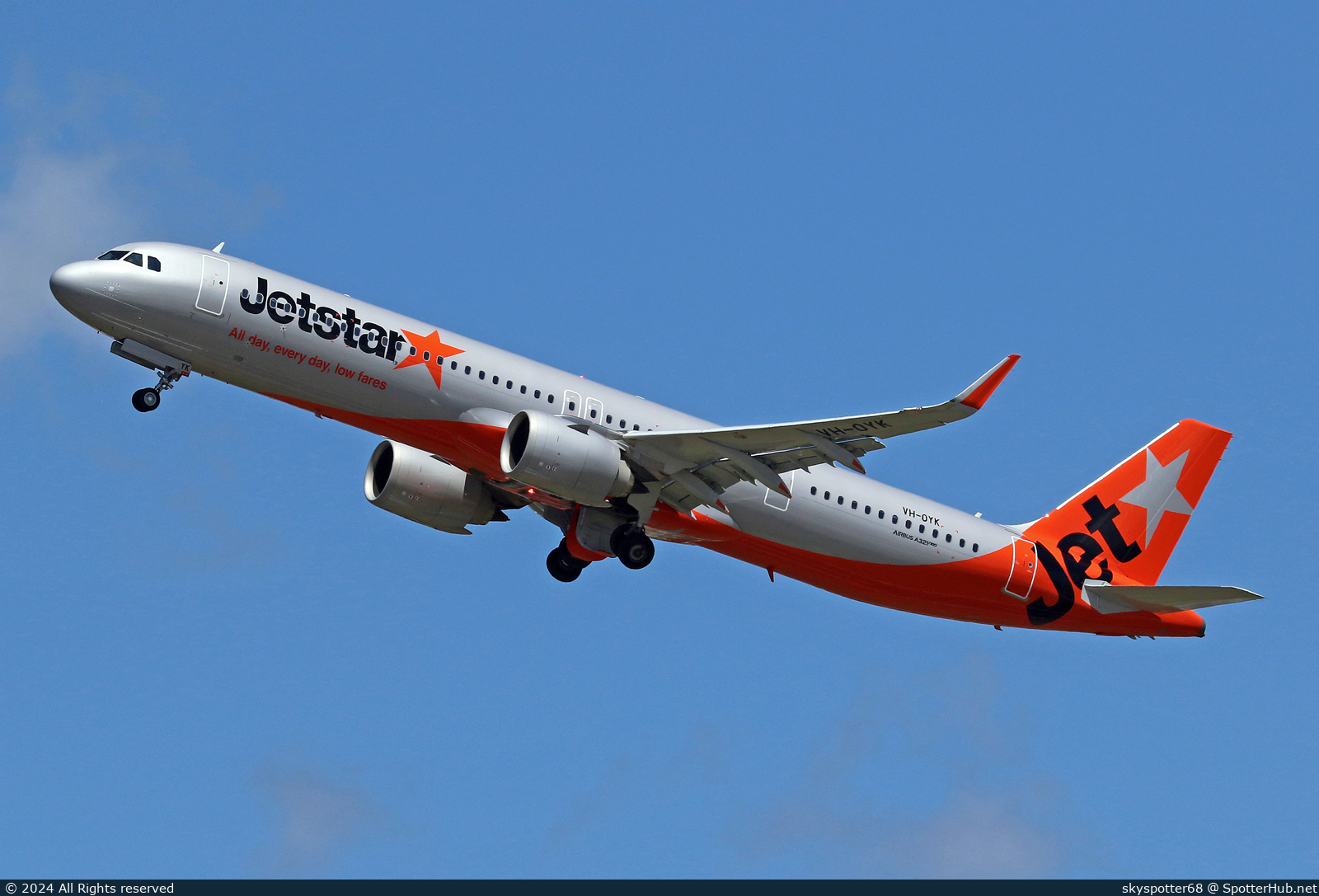 Photo of VH-OYK - Airbus A321-251NX operated by Jetstar Airways