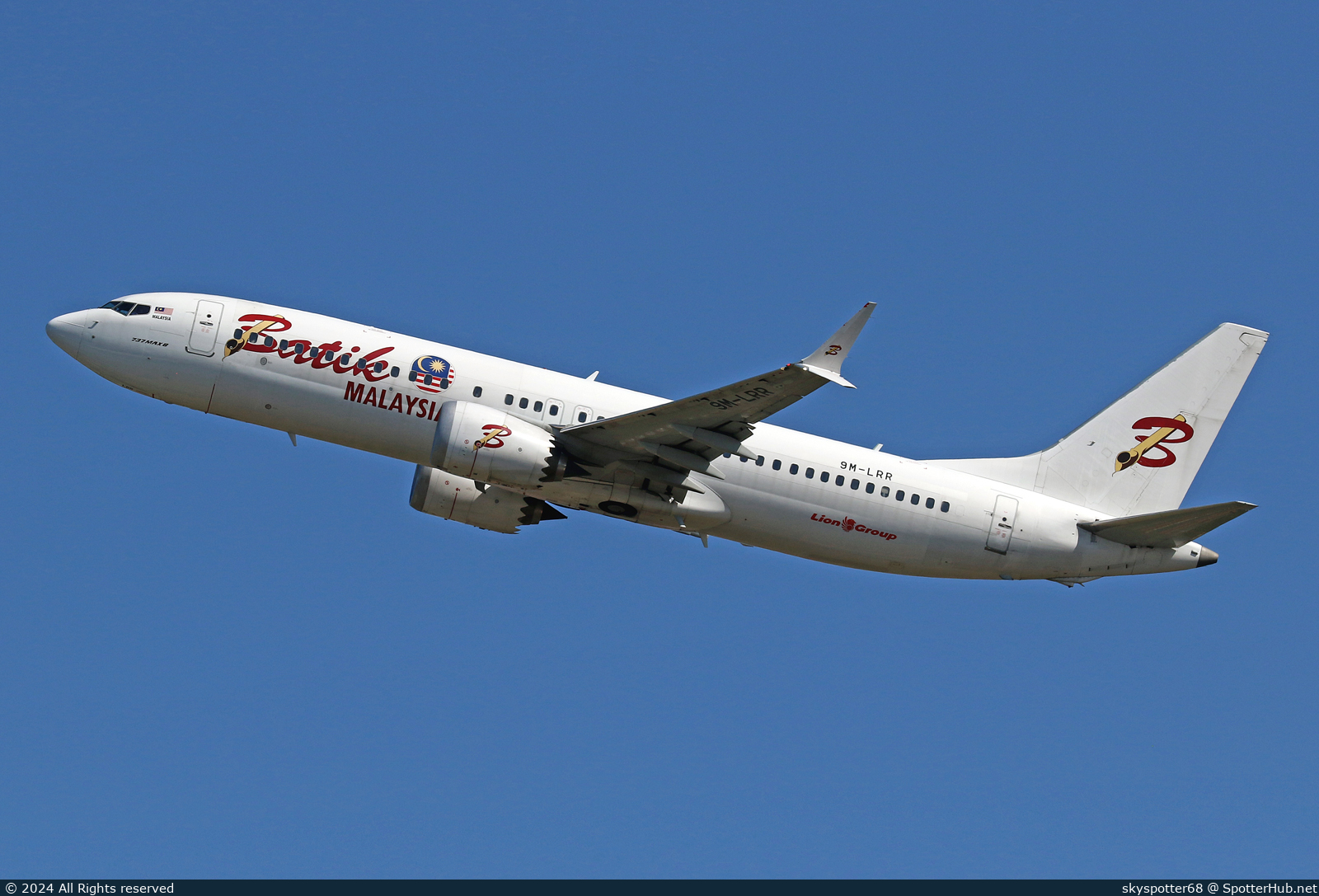 Photo of 9M-LRR - Boeing 737 MAX 8 operated by Batik Air Malaysia