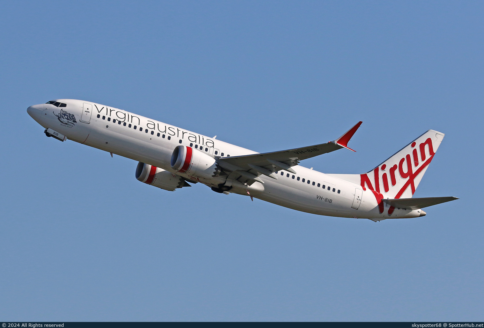 Photo of VH-8IB - Boeing 737 MAX 8 operated by Virgin Australia Airlines
