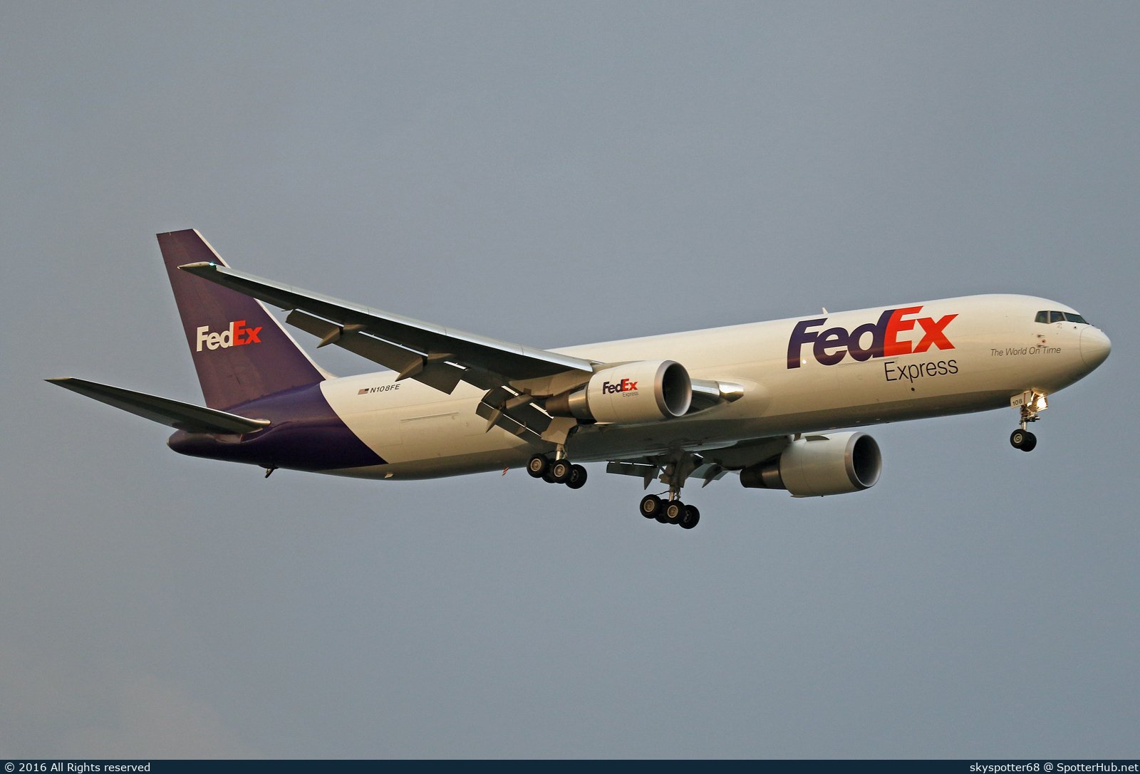 Photo of N108FE - Boeing 767-3S2F operated by FedEx