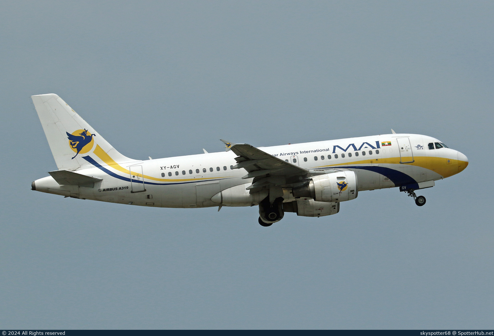Photo of XY-AGV - Airbus A319-111 operated by Myanmar Airways International