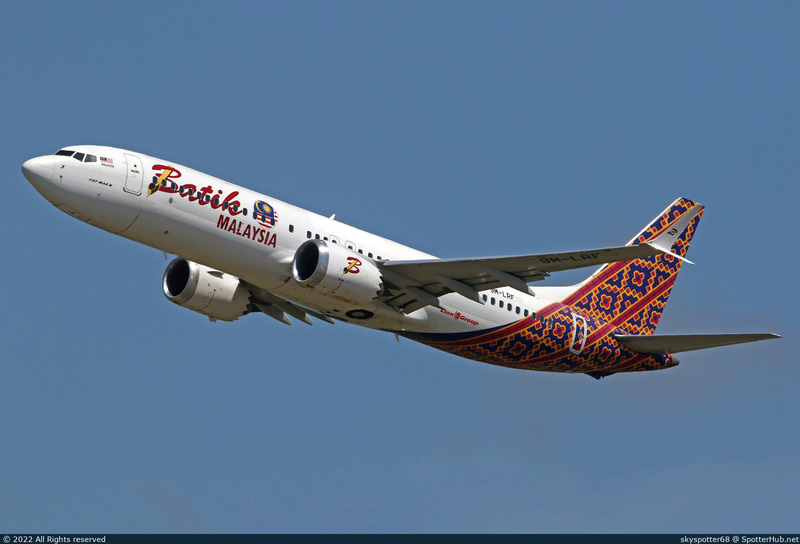 Photo of 9M-LRF - Boeing 737 MAX 8 operated by Batik Air Malaysia