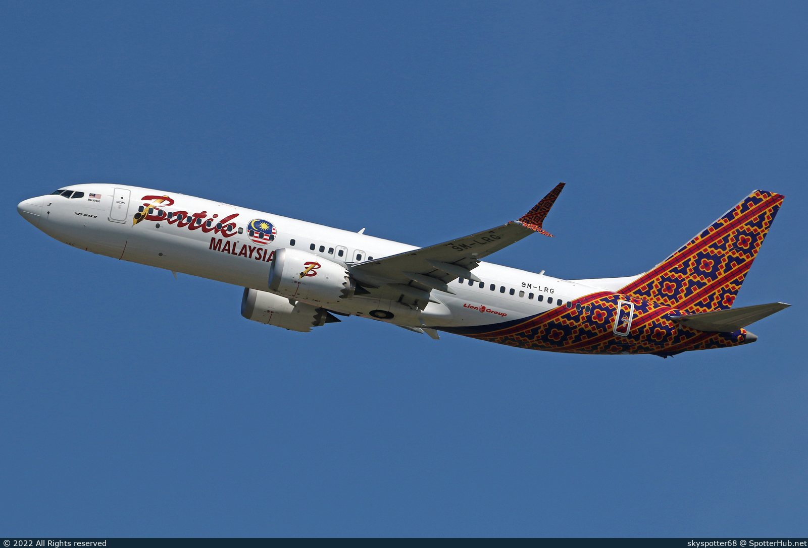Photo of 9M-LRG - Boeing 737 MAX 8 operated by Batik Air Malaysia