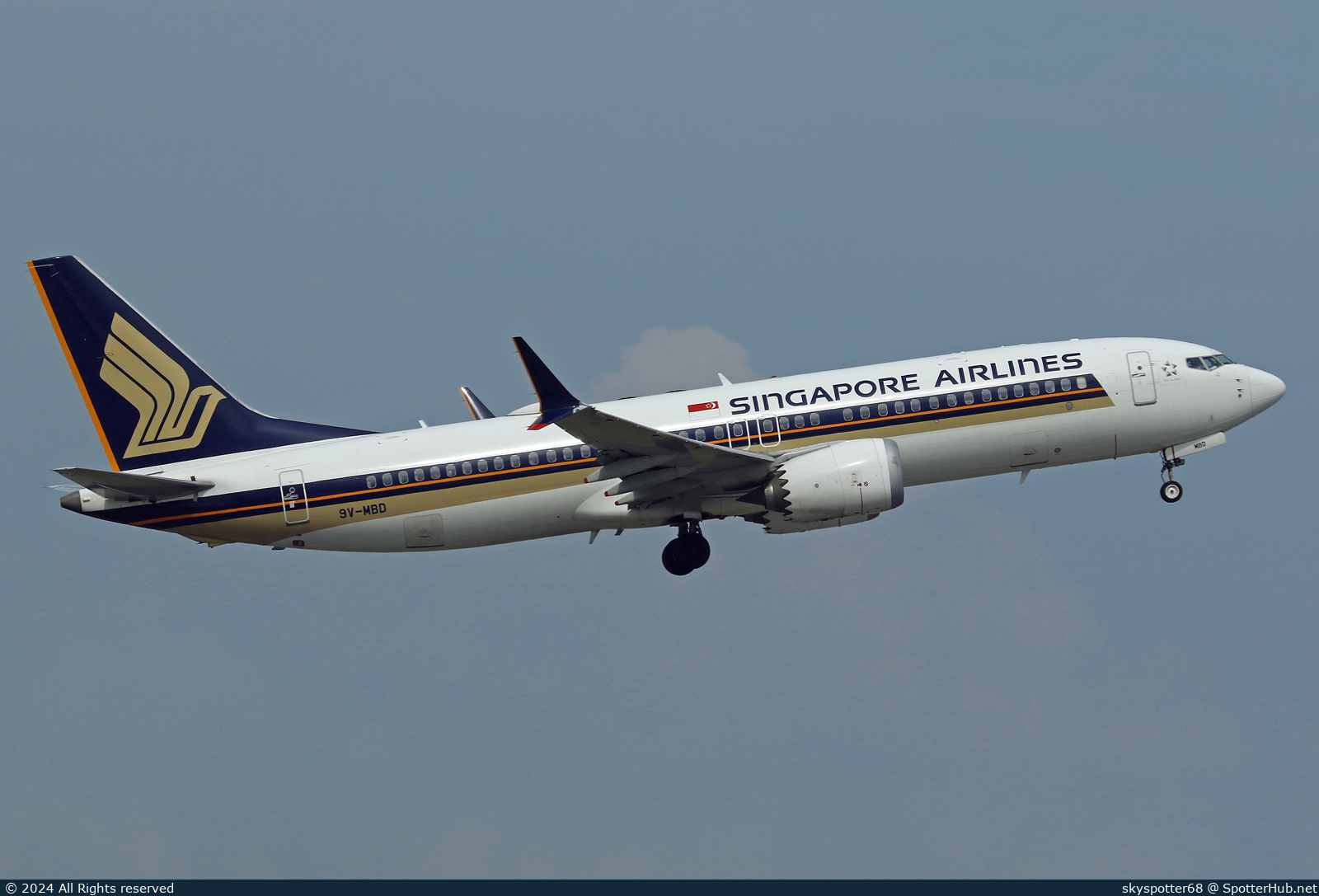 Photo of 9V-MBD - Boeing 737 MAX 8 operated by Singapore Airlines