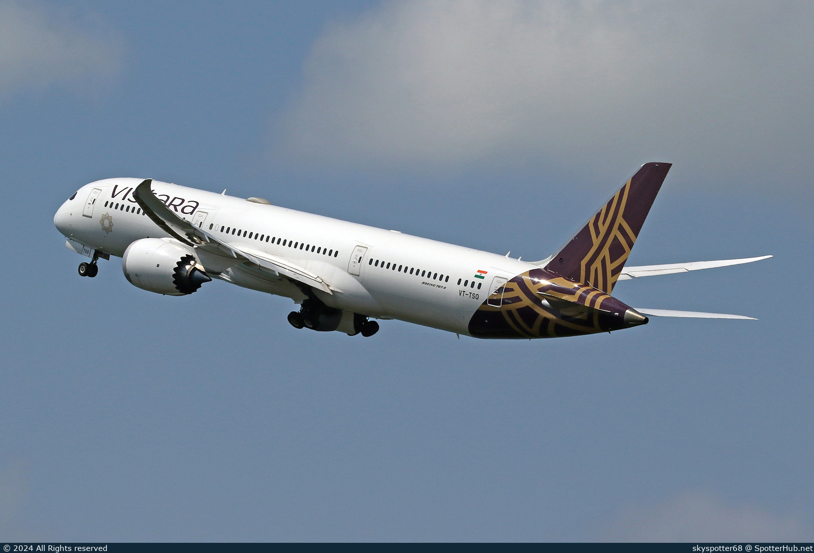 Photo of VT-TSO - Boeing 787-9 Dreamliner operated by Vistara