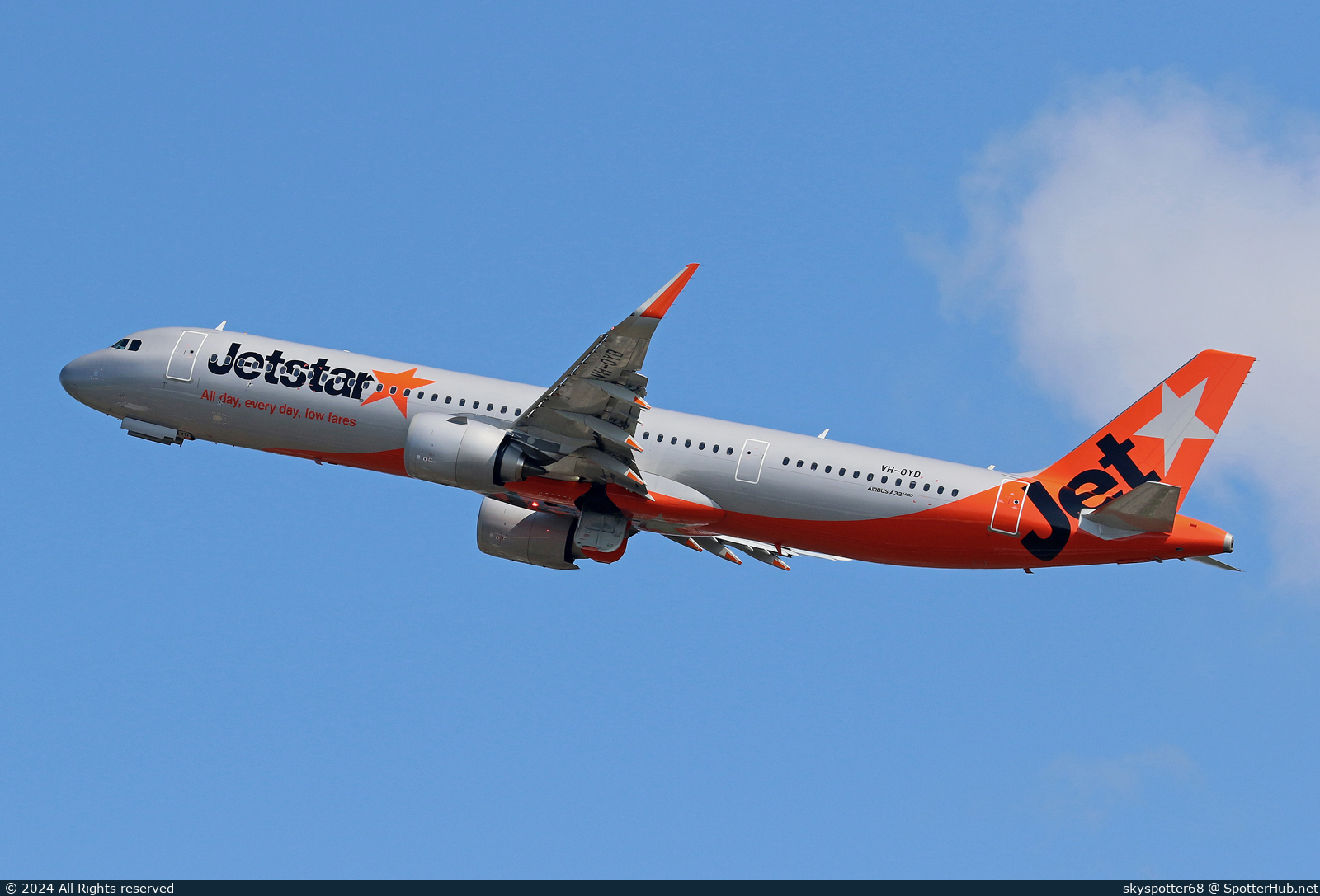 Photo of VH-OYD - Airbus A321-251NX operated by Jetstar Airways