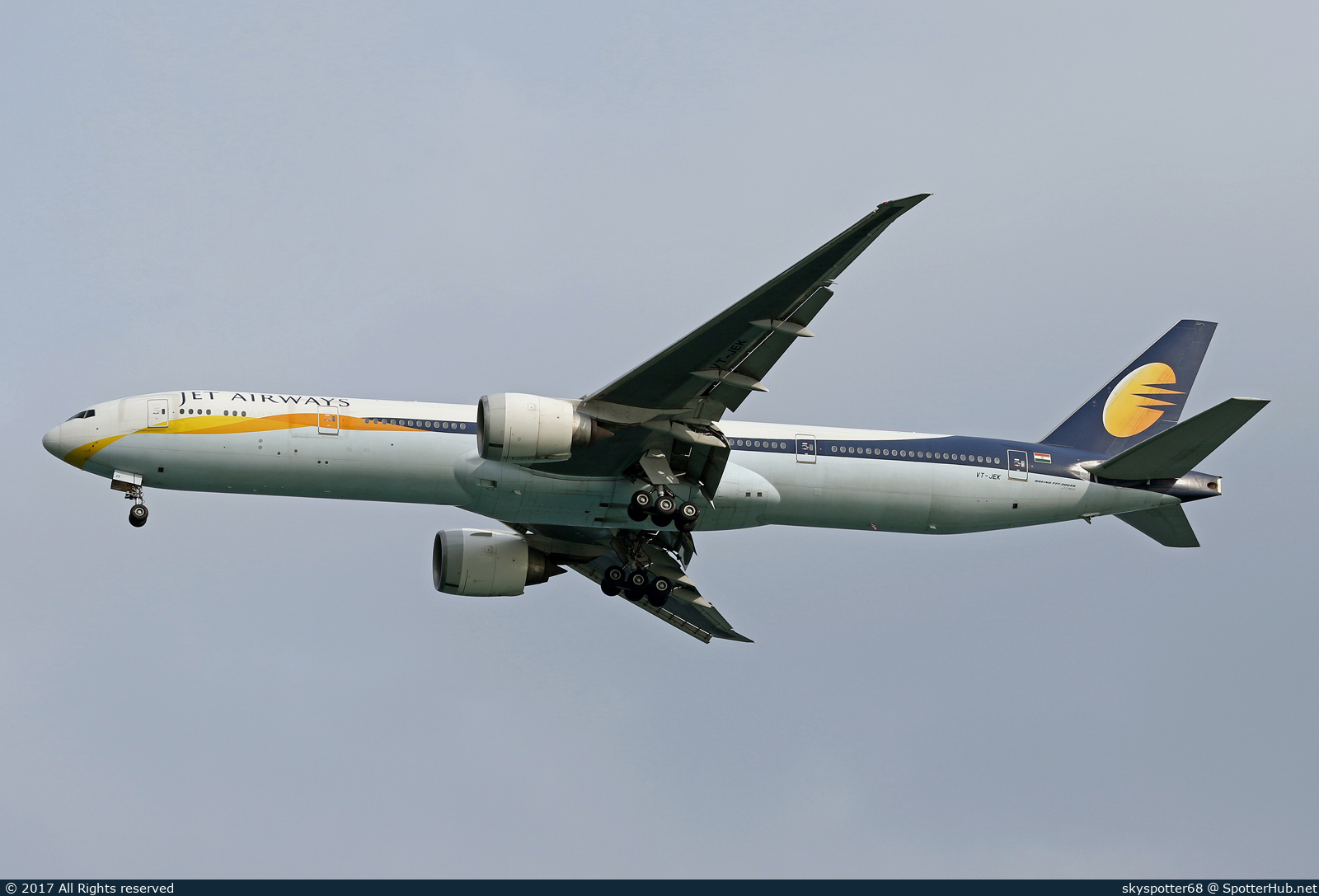 Photo of VT-JEK - Boeing 777-35R(ER) operated by Jet Airways