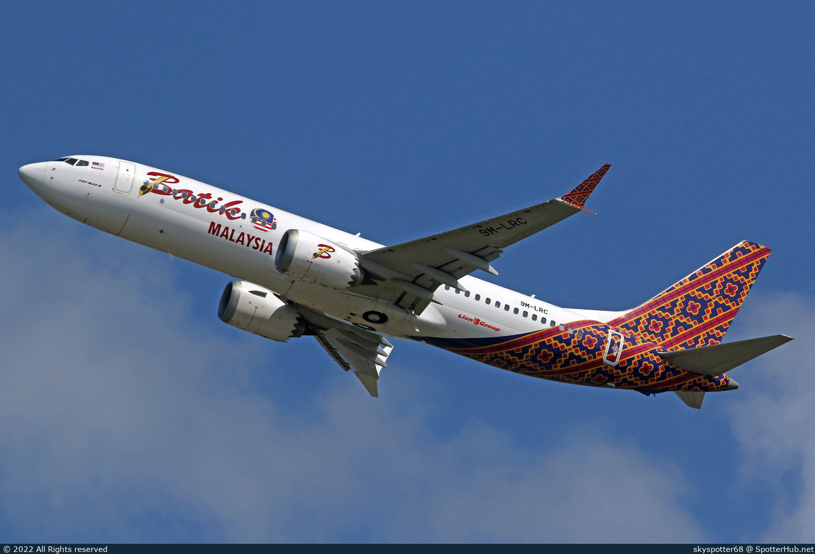 Photo of 9M-LRC - Boeing 737 MAX 8 operated by Batik Air Malaysia