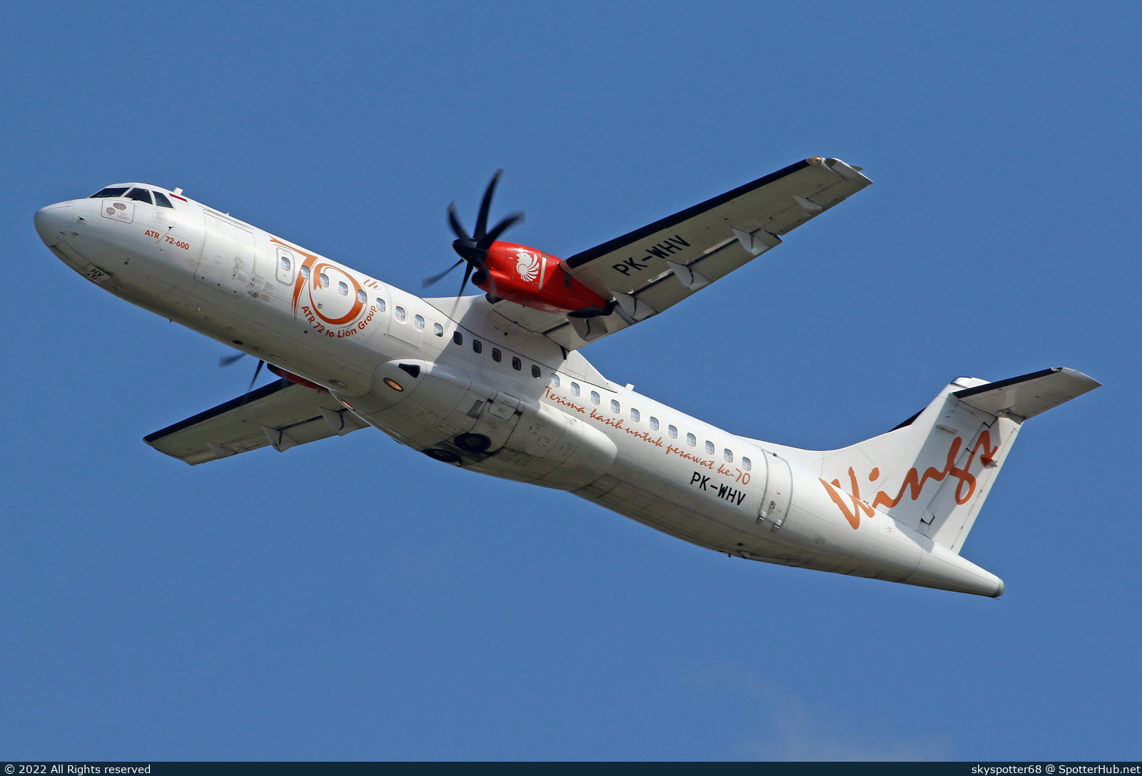 Photo of PK-WHV - ATR 72-600 operated by Wings Air