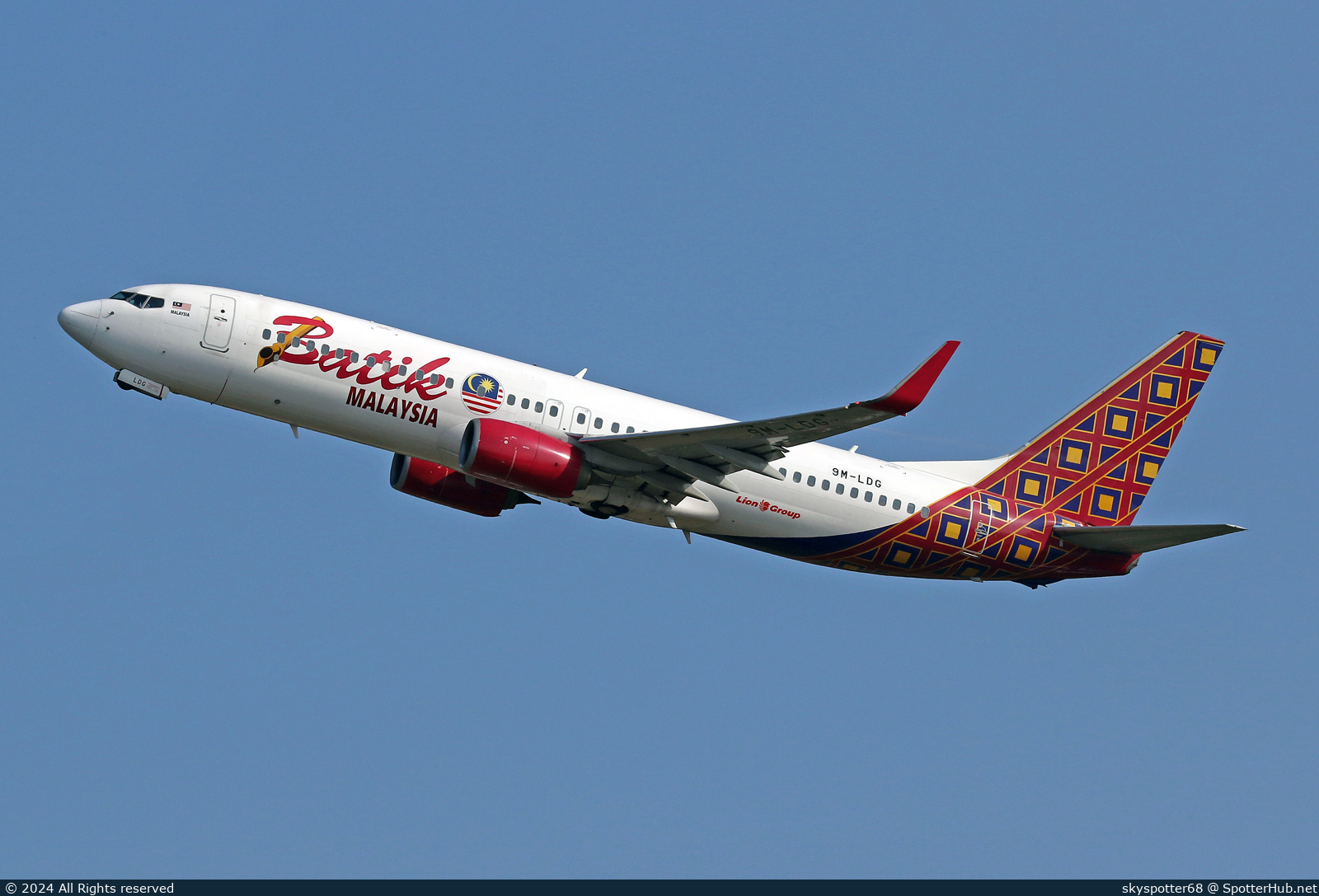 Photo of 9M-LDG - Boeing 737-8U3 operated by Batik Air Malaysia