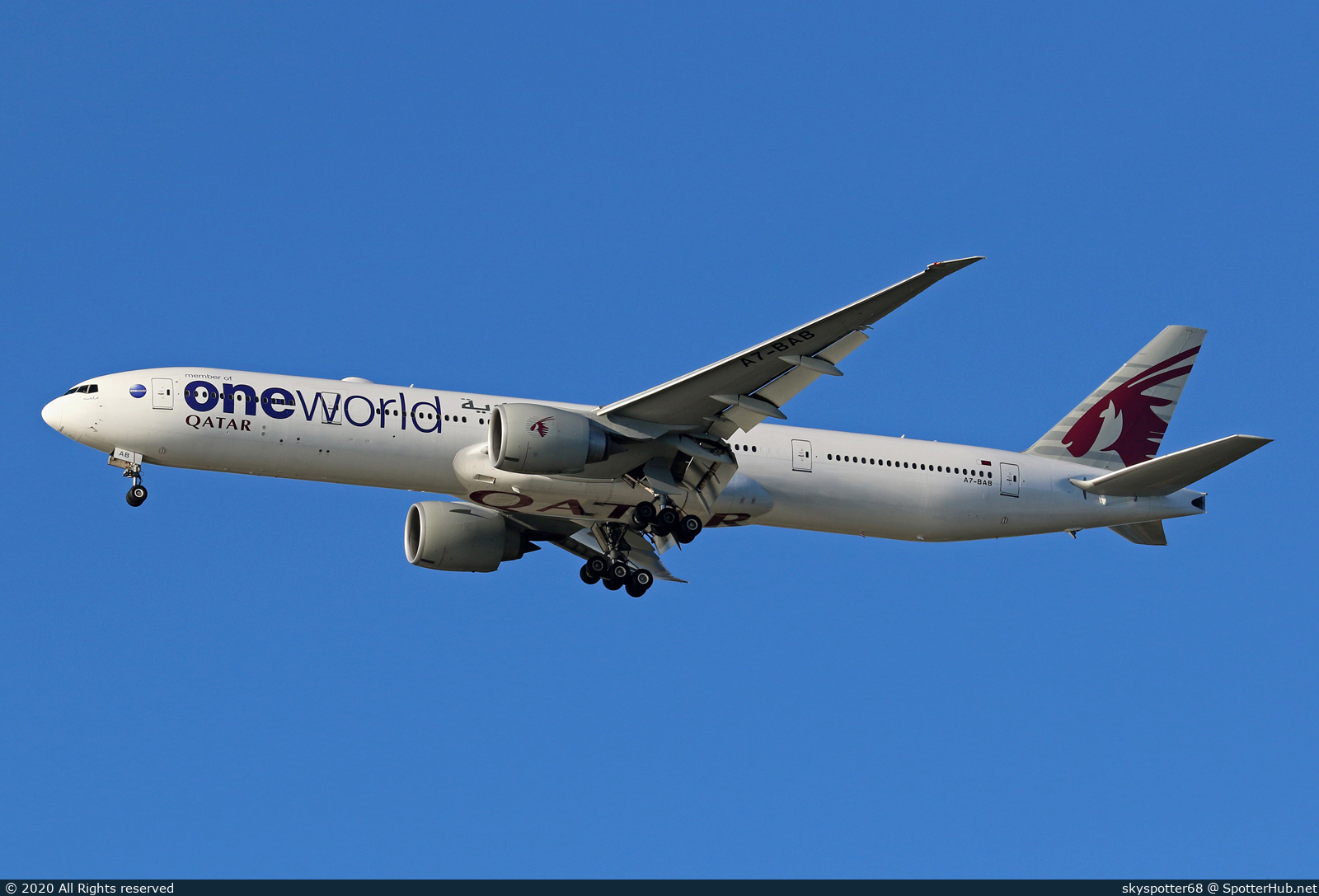 Photo of A7-BAB - Boeing 777-3DZ(ER) operated by Qatar Airways