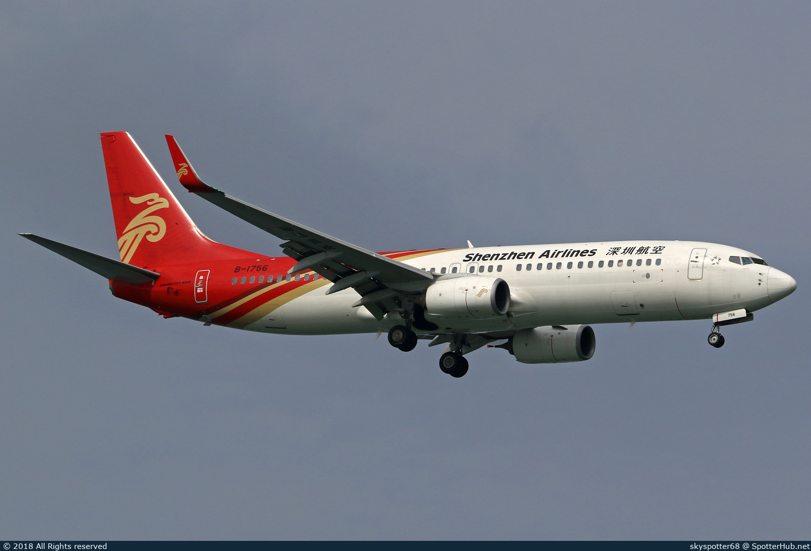 Photo of B-1756 - Boeing 737-87L operated by Shenzhen Airlines