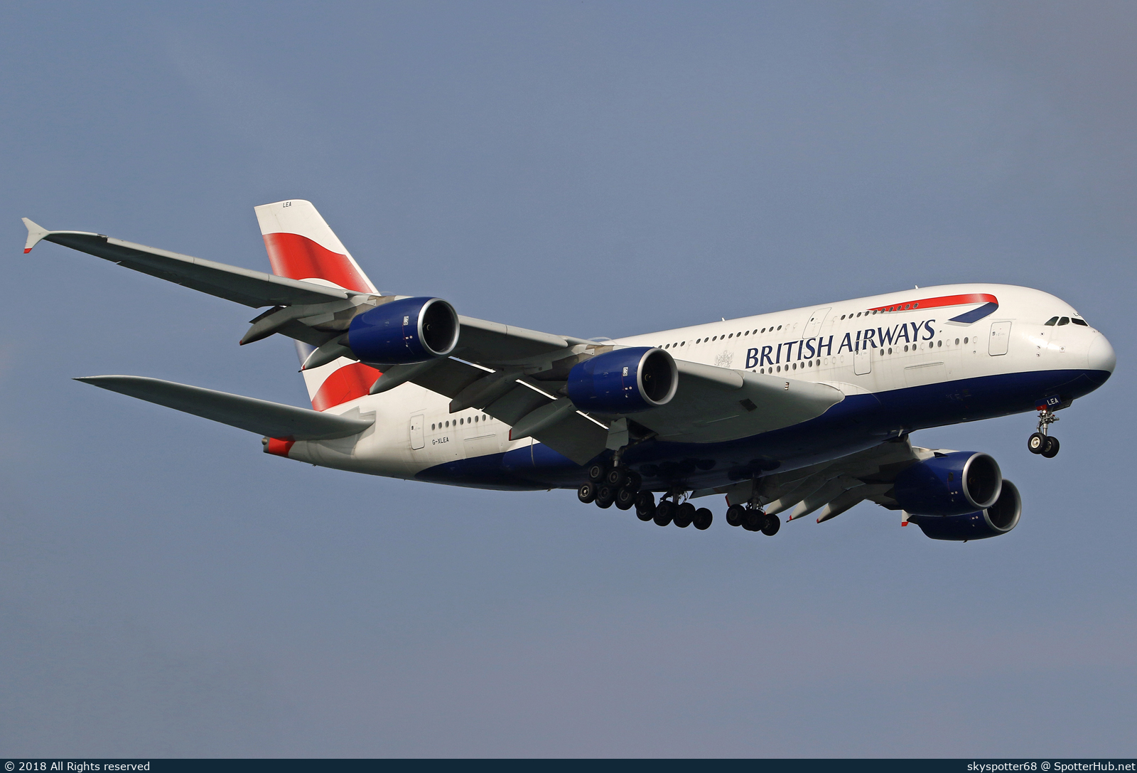 Photo of G-XLEA - Airbus A380-841 operated by British Airways