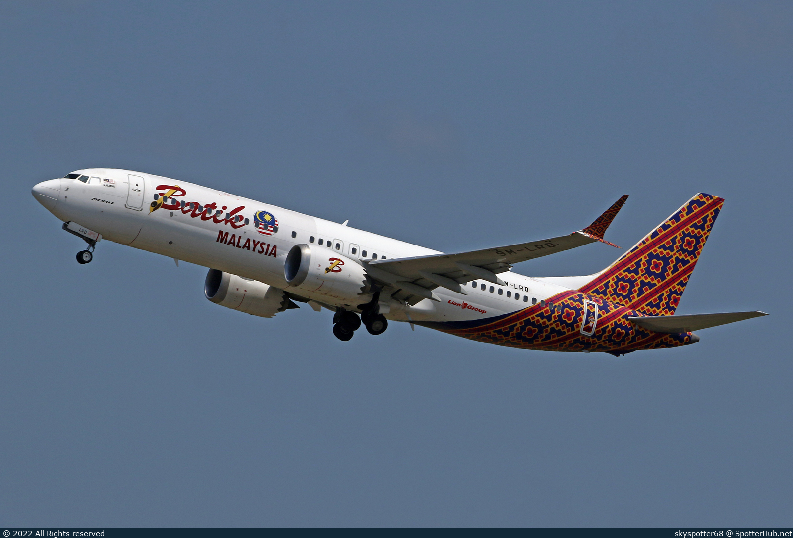 Photo of 9M-LRD - Boeing 737 MAX 8 operated by Batik Air Malaysia