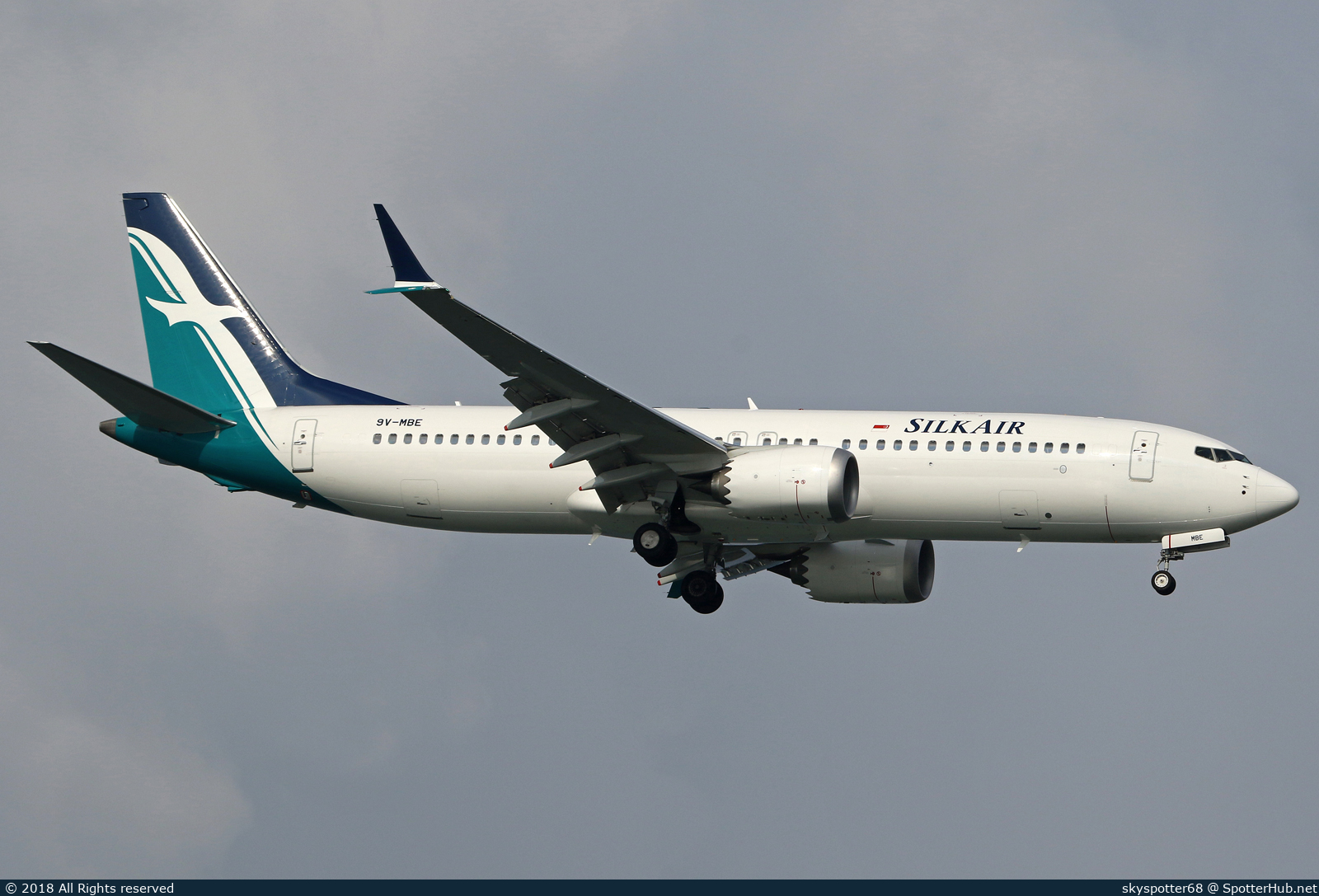 Photo of 9V-MBE - Boeing 737 MAX 8 operated by SilkAir